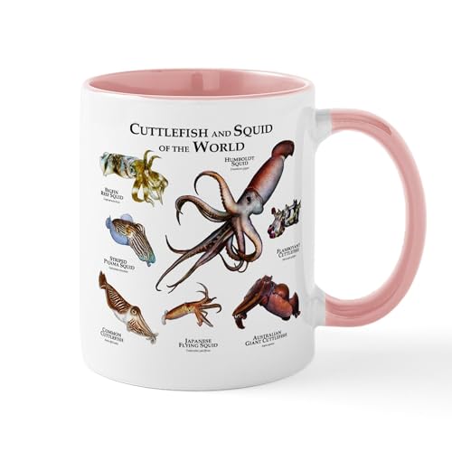 White/Pink Inside - Cuttlefish & Squid Of The World Mug
