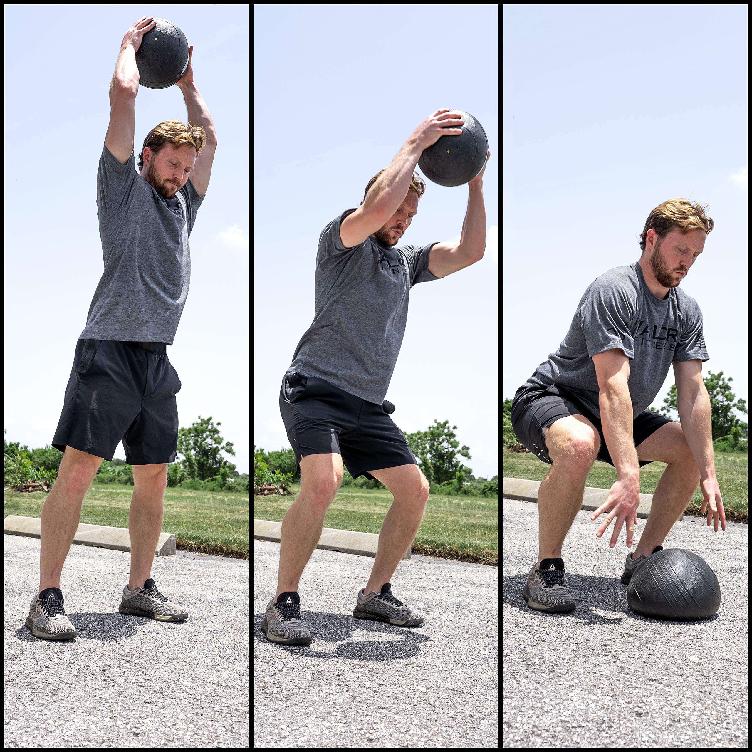 Valor Fitness Slam Balls - Heavy Duty Weighted Exercise Ball for CrossFit, HIIT, Strength Training & Functional Fitness Workouts - Perfect for Gym, Home & Outdoor Fitness Training