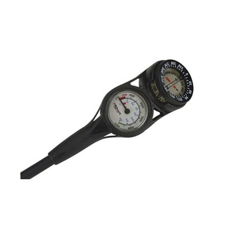 Promate Mini Scuba Diving Pressure Gauge with Compass Console - Professional Dive Instrument for Underwater Exploration | Made in Italy | Perfect for Ocean Diving, Snorkeling & Water Sports