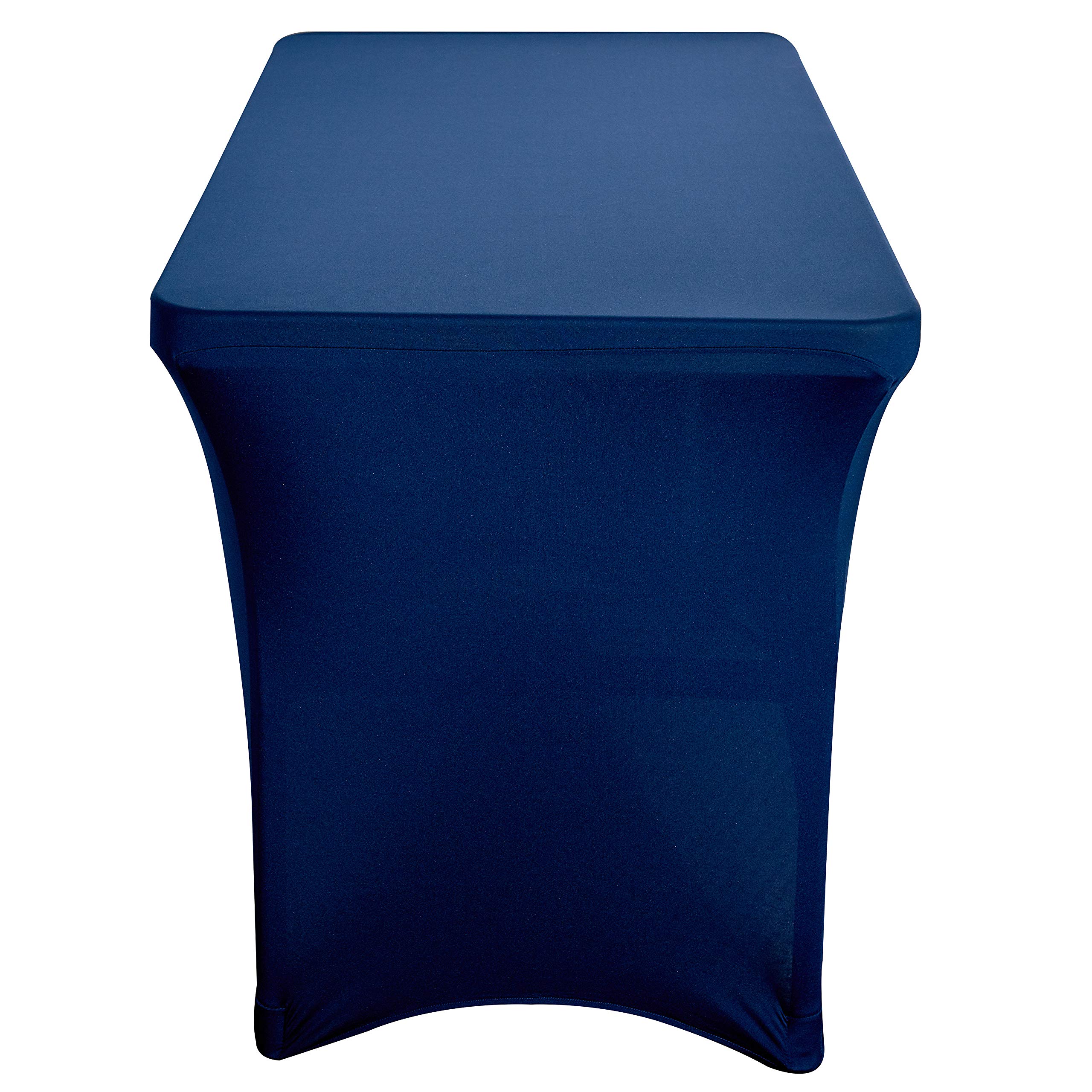 Premium Iceberg iGear Stretch Fabric Rectangular Tablecloth - Poly Spandex Blend for 4ft Tables (48