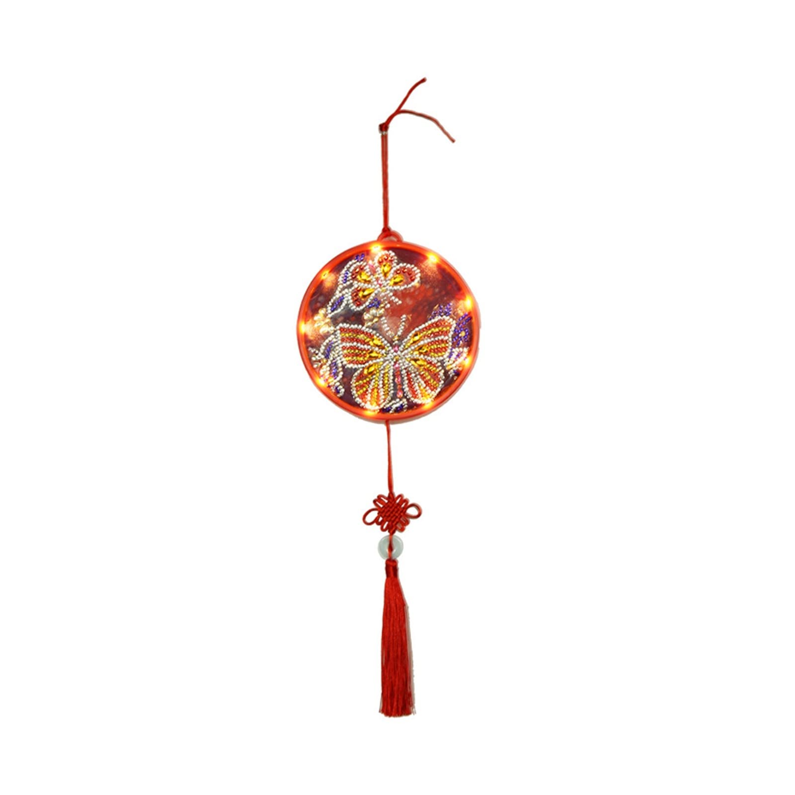 DIY Handmade Diamond Painting Special-Shaped LED Night Light - Hanging Decorative Lamp for Bedroom, Nursery, Living Room (Yellow, Small) - Perfect for Gifts, Home Decor & Relaxation