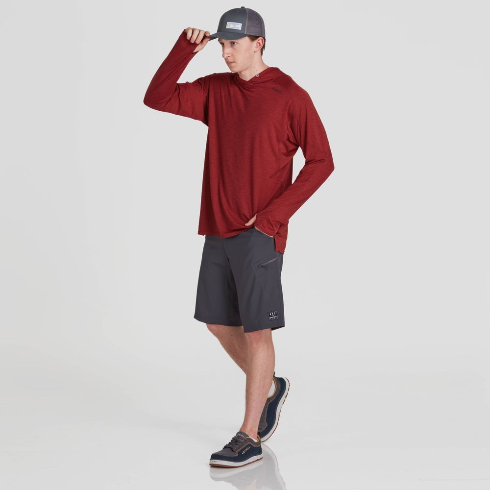 NRS Men's Silkweight Hoodie - Lightweight & Breathable Performance Hooded Shirt for Outdoor Activities - Hiking, Camping & Water Sports Gear