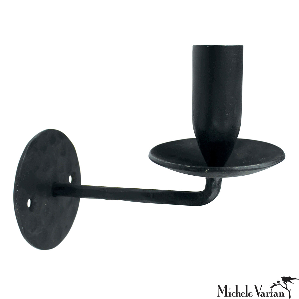 Black Ascot Taper Candle Holder Wall Sconce - Elegant Home Decor for Dining Room, Bedroom & Wedding Decorations