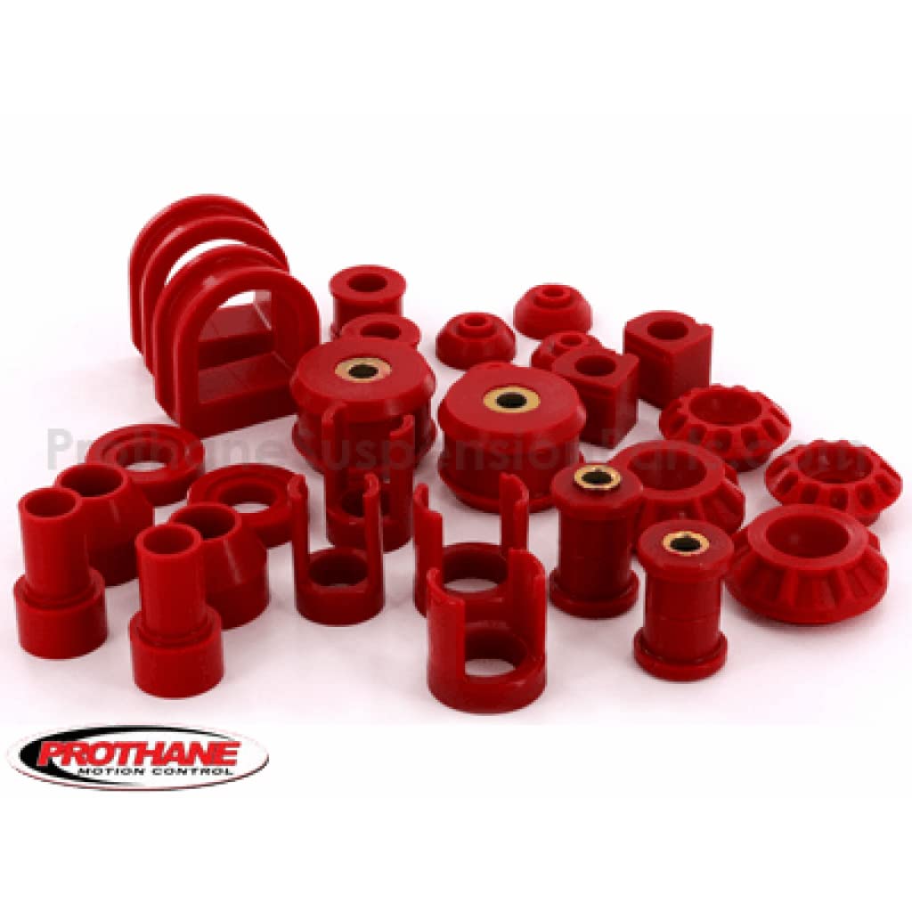 Pro-Thane Total Bushing Kit for Volkswagen Golf MK1 MK2 1985-1997 - Red Performance Suspension Bushings (22-2009) | Improves Handling & Ride Comfort for Classic VW Golf Models