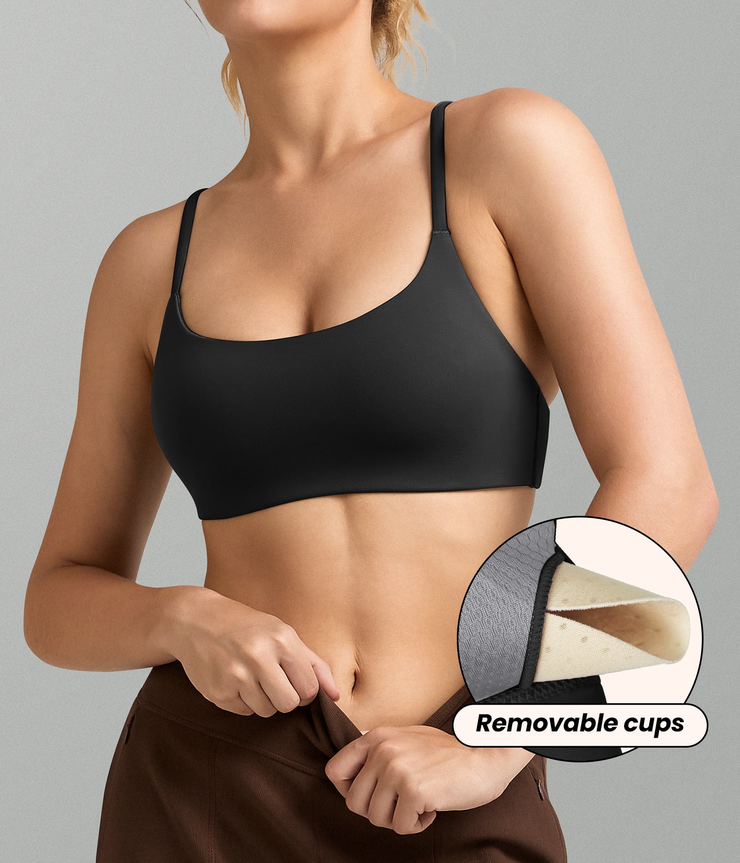 Adjustable Strap Sports Bra for Women - High Support Workout Bra - Comfortable & Breathable for Running, Yoga, Gym & Activewear