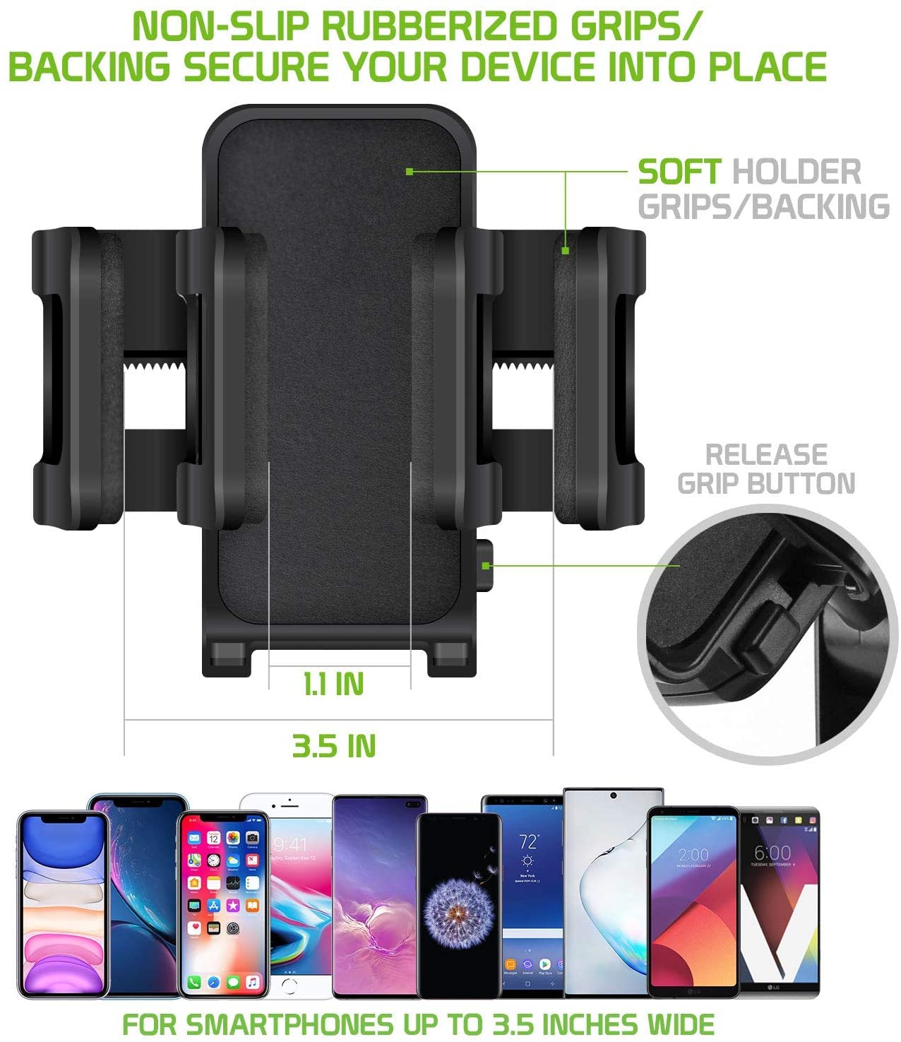 Universal Car Cup Holder Phone Mount - Adjustable Cell Phone Holder for iPhone, Samsung & More - Perfect for Road Trips, Commuting & Hands-Free Driving