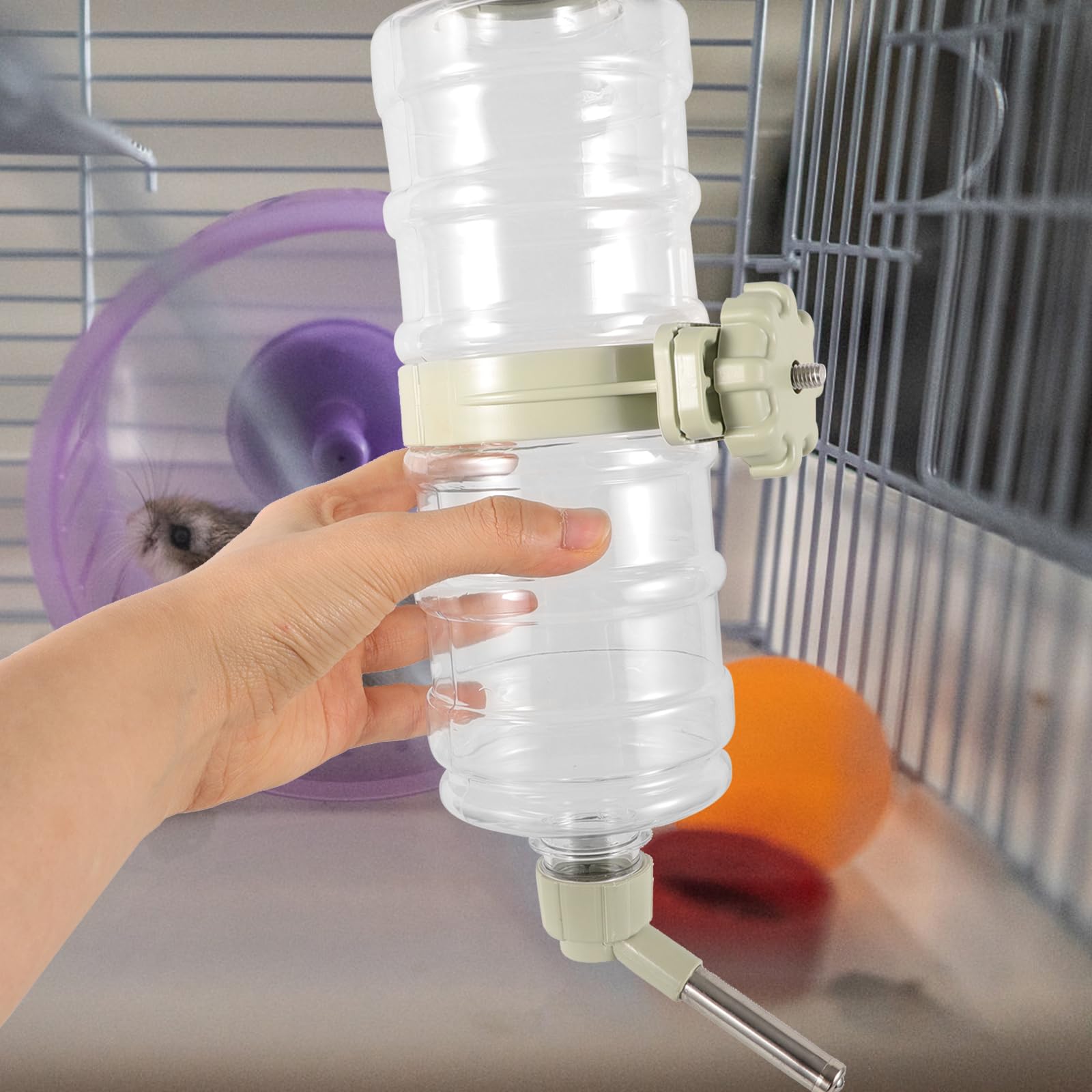 No Drip 946ml Small Animal Water Bottle for Rabbits, Guinea Pigs, Puppies & Dogs - Auto Feeding Pet Water Dispenser for Cages & Crates - Perfect for Travel, Home & Outdoor Use