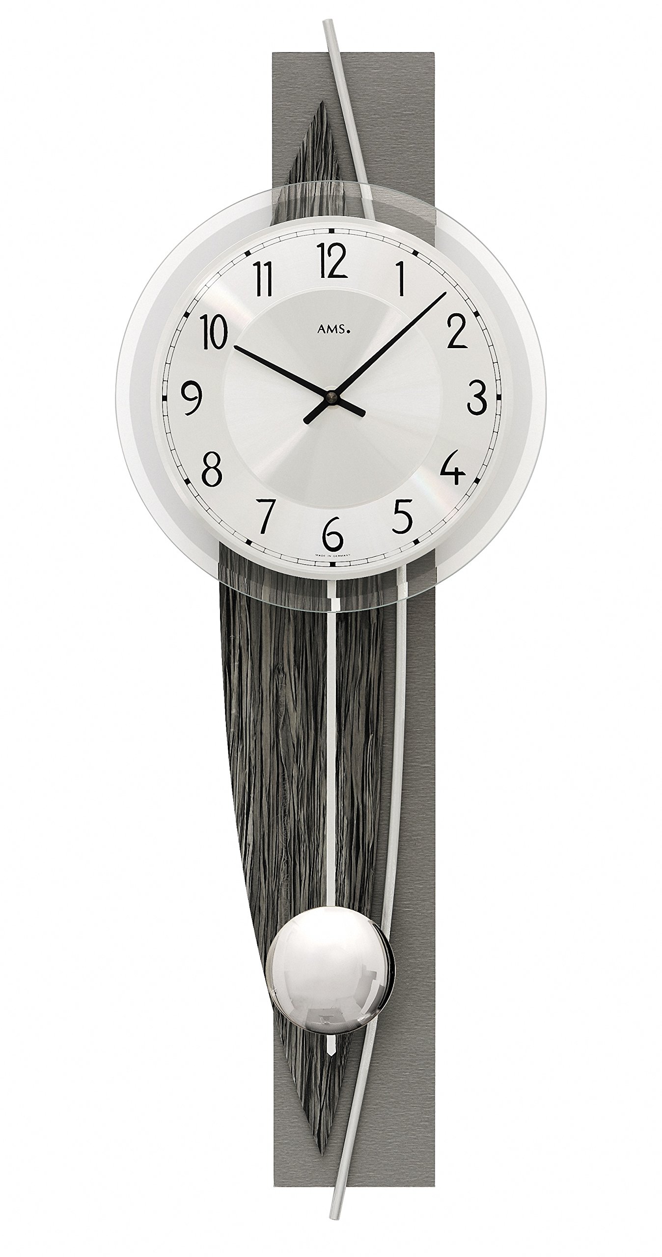 Modern Quartz Wall Clock - Silent Non-Ticking Battery Operated Round Clock for Living Room, Bedroom, Office & Home Decor