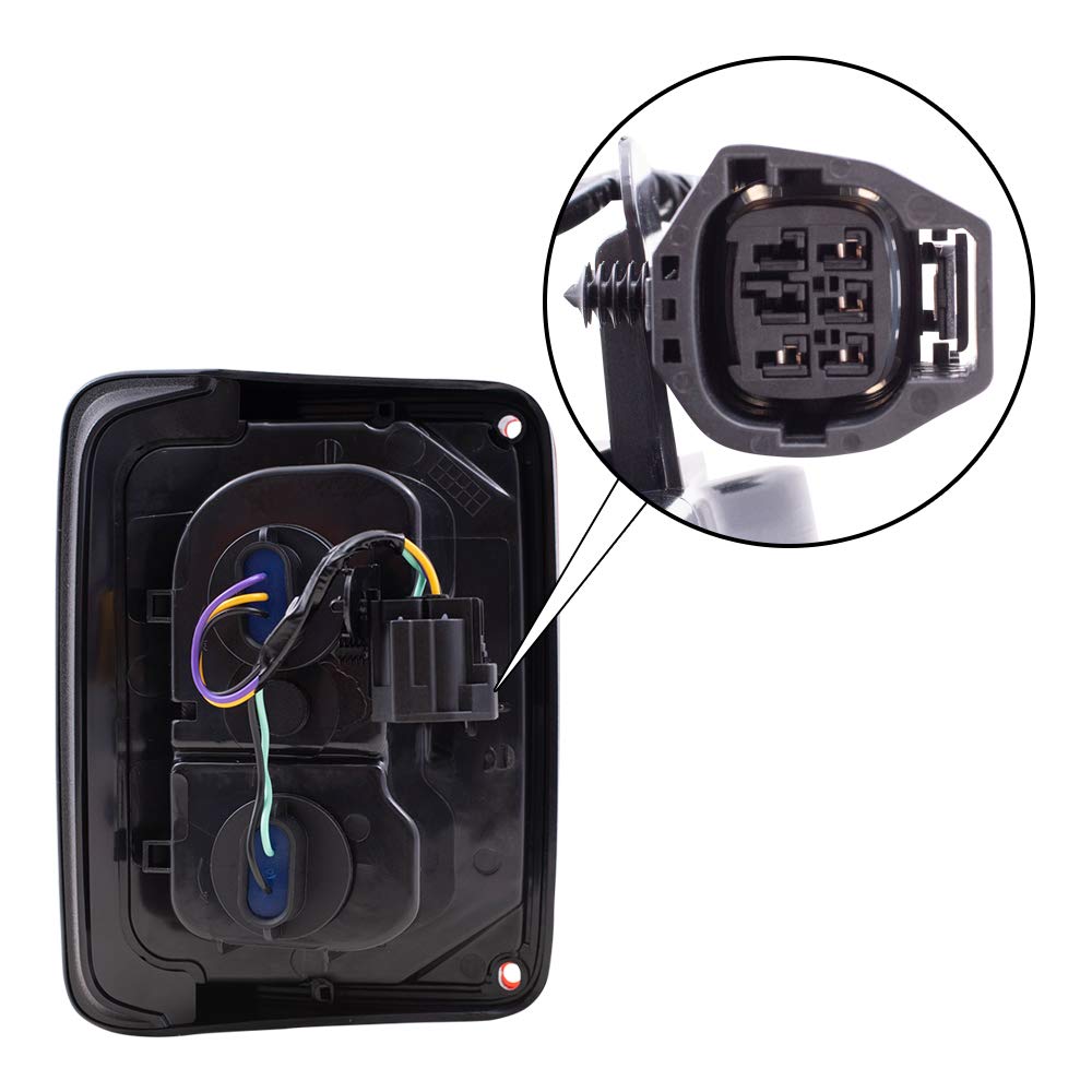 Brock Replacement Tail Light Set for 2007-2018 Jeep Wrangler JK - Driver & Passenger Side Compatible with Part Numbers 55077891AH & 55077890AH - Perfect for Off-Roading, Night Driving & Vehicle Restoration