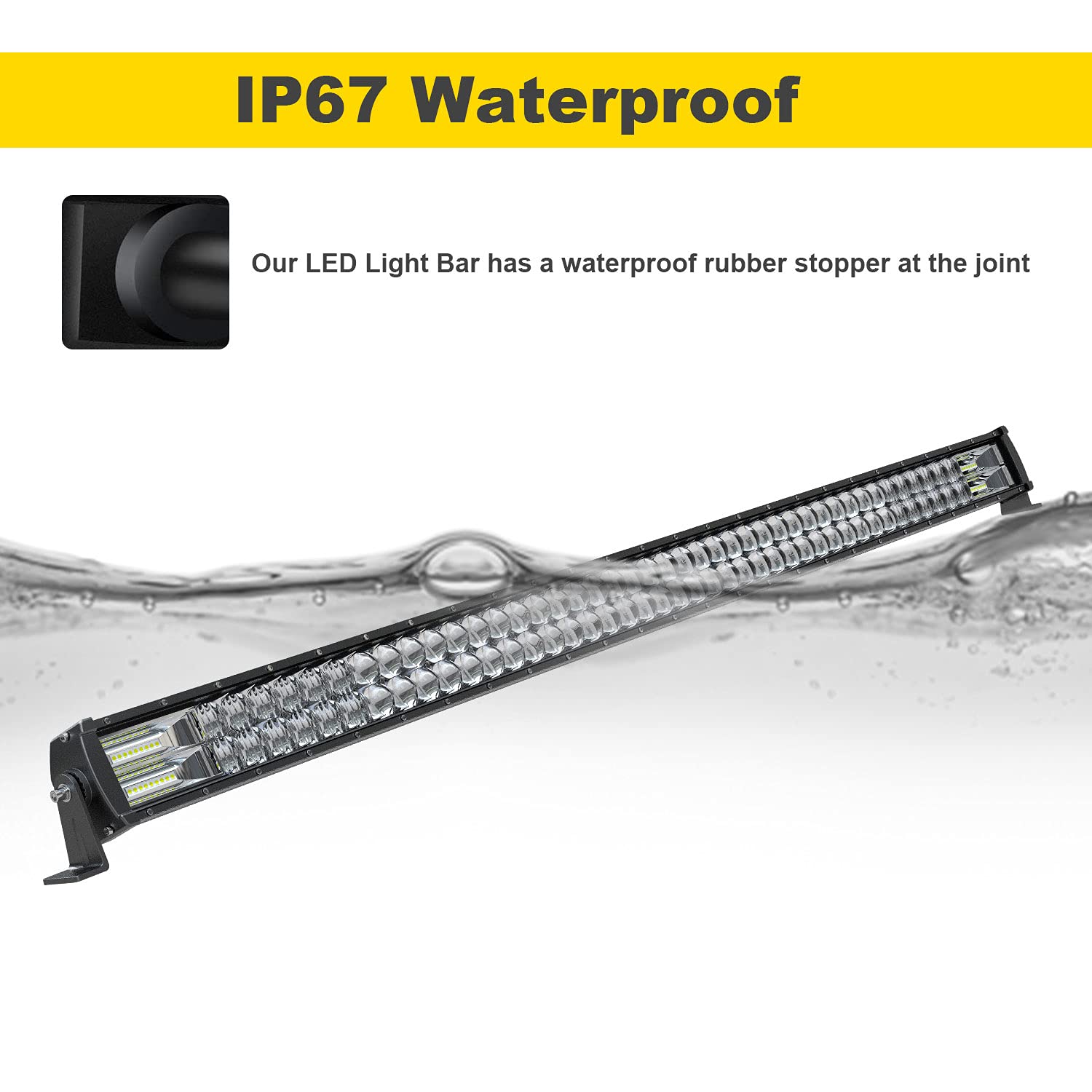 5D 52-Inch 300W LED Light Bar with 4-Inch White/Amber LED Pods - Strobe Fog Lights for Off-Road & Jeep Wrangler TJ (1997-2006) - Includes Windshield Mount Brackets & Wiring Harness - Perfect for Night Driving, Off-Roading & Emergency Vehicles