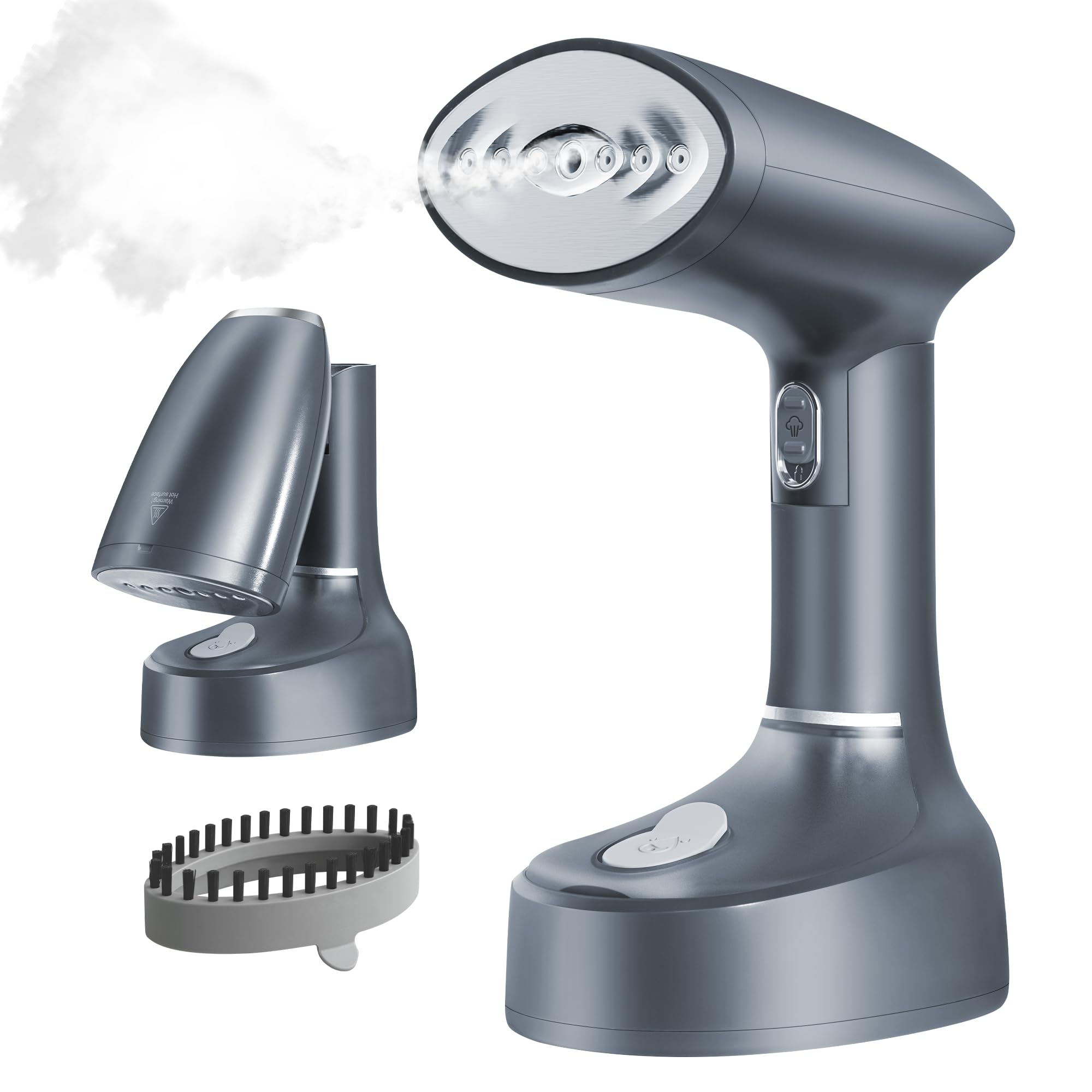 Portable 1600W Handheld Garment Steamer for Clothes - Fast Heat-up & Wrinkle Remover with 200ml Water Tank | Travel & Home Use | Safe for All Fabrics (Grey) | Perfect for Business Trips, Weddings & Daily Outfits