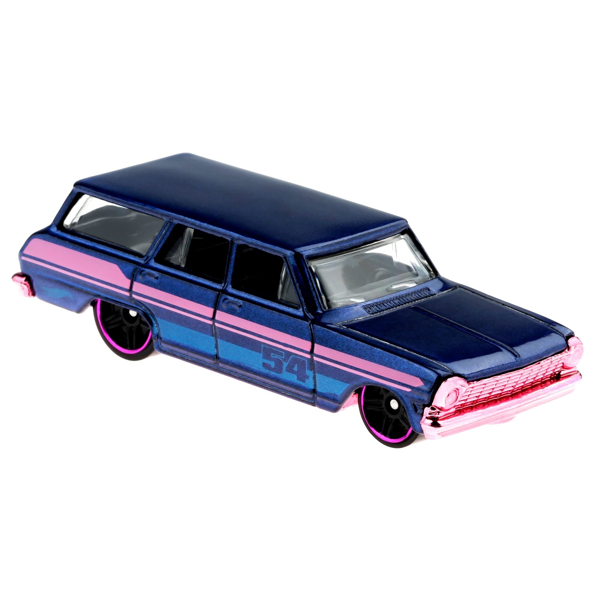 Hot Wheels 2022 Pearl & Chrome 64 Chevy Nova Wagon Diecast Car - 1:64 Scale Collectible Toy Vehicle for Kids & Adults - Perfect for Display, Gifts, and Racing Play Sets