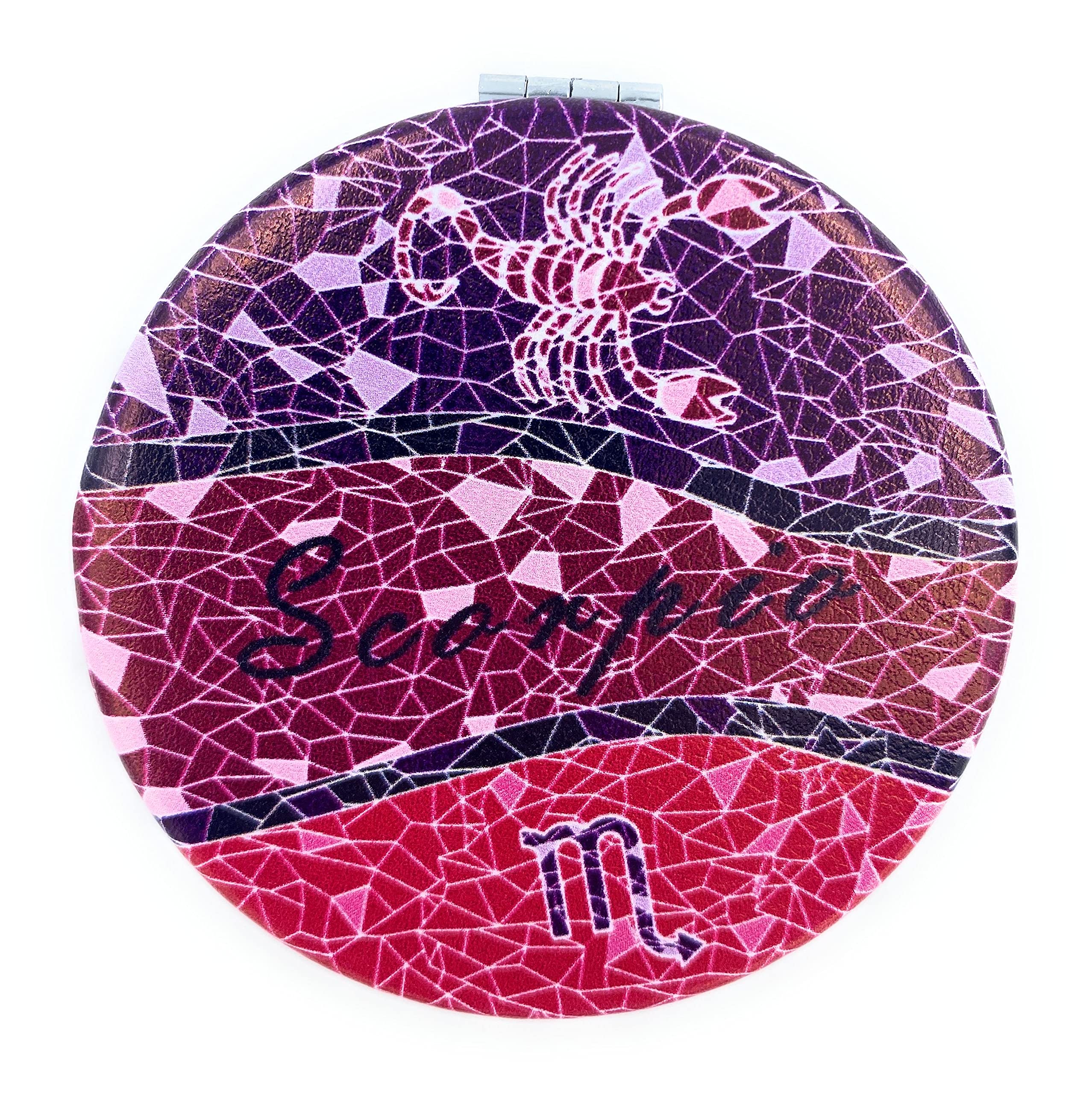 Scorpio Zodiac Compact Mirror for Women - Small Travel Makeup Mirror with Scorpio Design - Perfect for Travel, Purse & Vanity Use