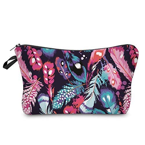 Aeoss Women's Portable Multifunctional Cosmetic Bag Organizer - Cute Feather Design for Travel, Makeup Storage & Beauty Essentials | Perfect for Vacation, Gym, Daily Use & On-the-Go Organization