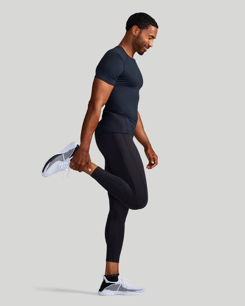 Tommie Copper Men's Back Support Compression Shirt for Pain Relief & Muscle Recovery - Ideal for Workouts, Posture Correction & Daily Comfort