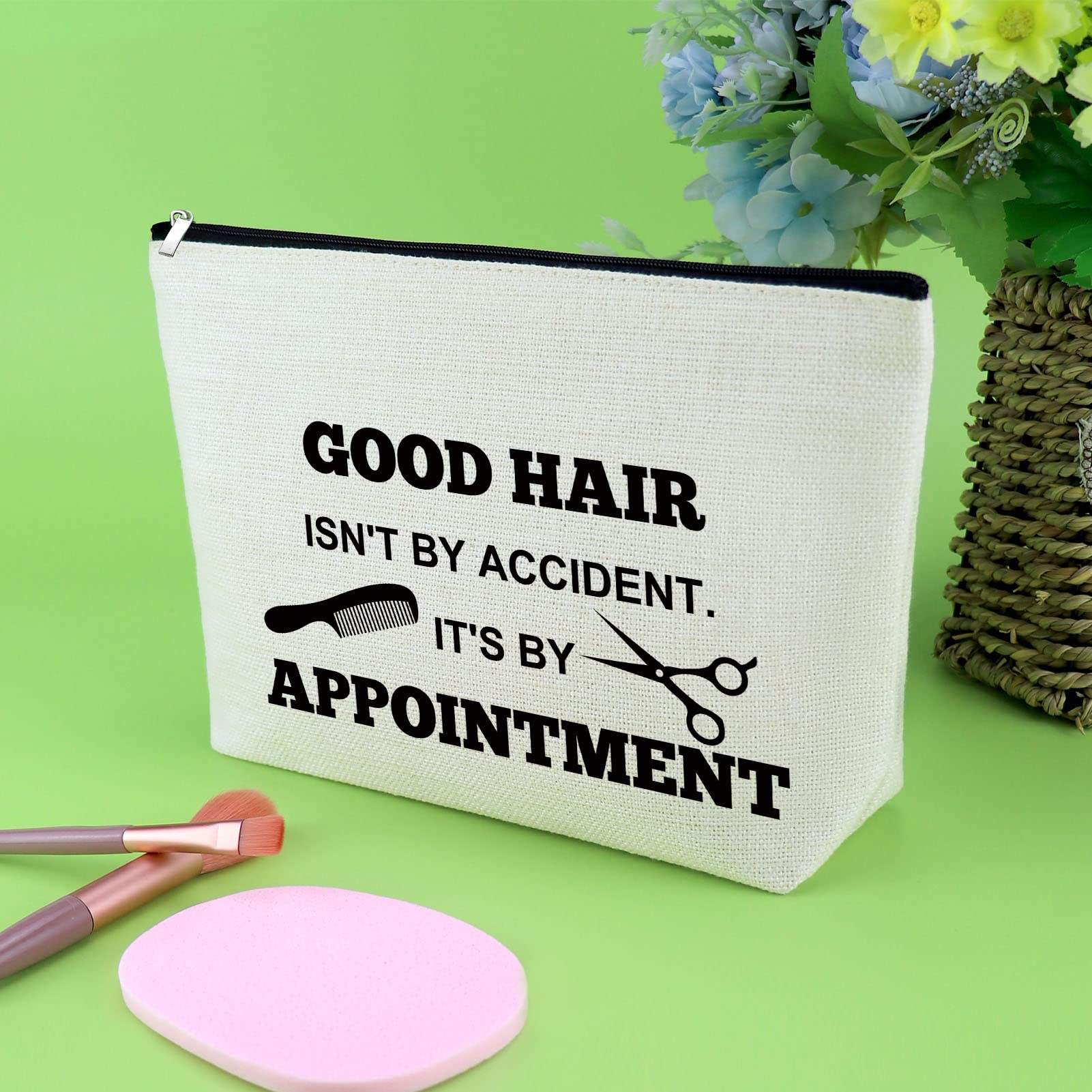 Funny Hair Stylist Gifts for Women - Cute Makeup Bag & Travel Toiletry Pouch - Perfect Hairdresser Appreciation, Birthday, Graduation & Retirement Gifts - Great for Salon Professionals, Cosmetologists & Beauty Lovers