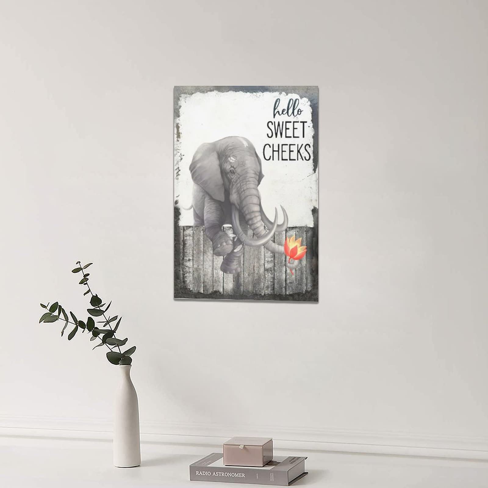 Funny Elephant Canvas Wall Art 16x24