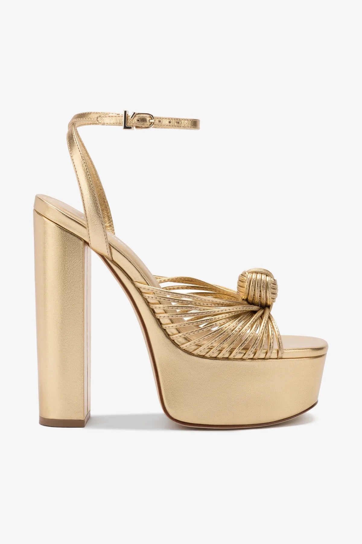 Valerie Gold Metallic Leather Platform Sandals for Women - Comfortable Summer Wedge Heel Sandals for Beach, Party & Casual Outfits