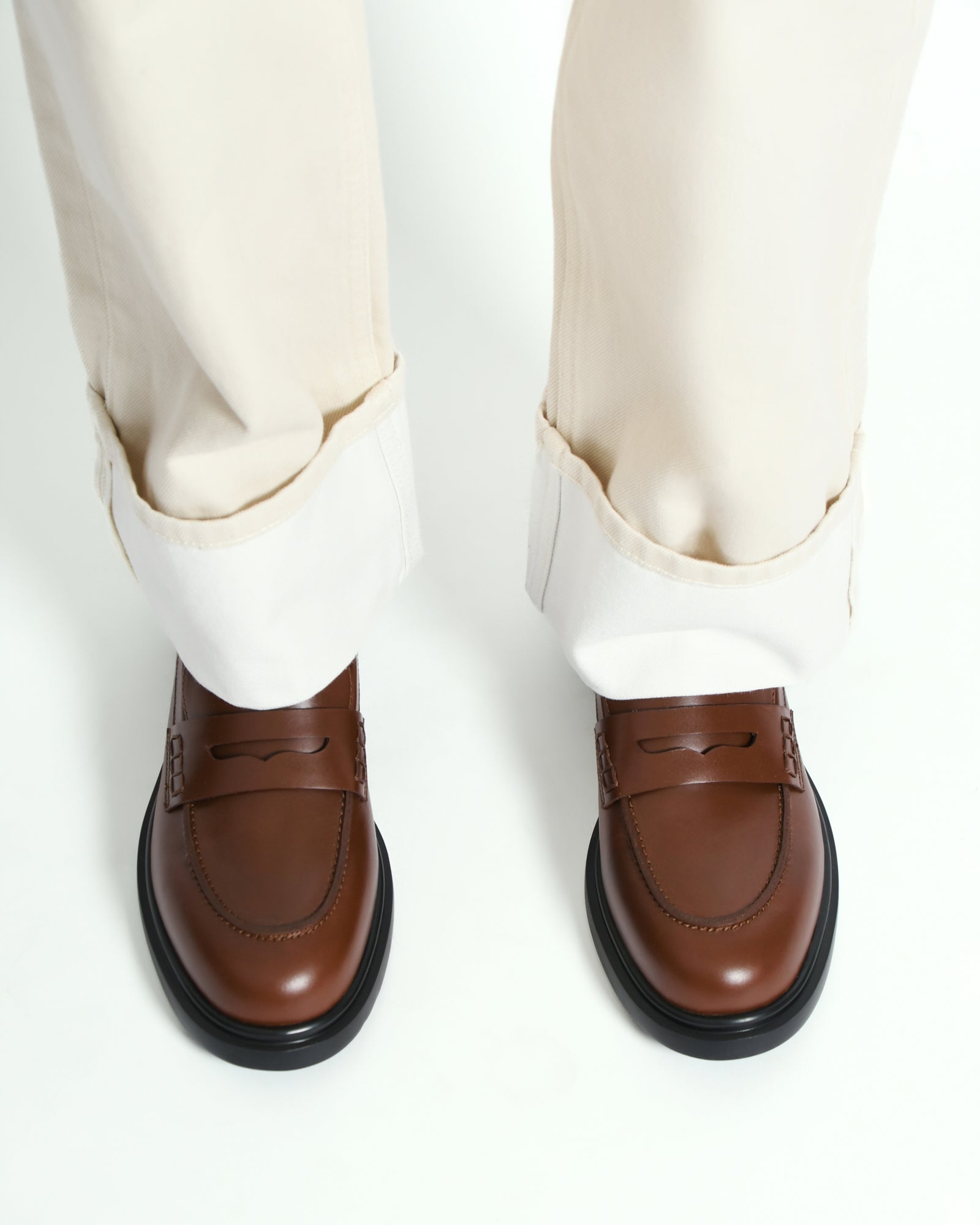 Premium JARVIS Leather Loafers for Men - Chestnut Brown Genuine Leather Slip-On Shoes - Comfortable & Stylish for Business, Casual & Office Wear