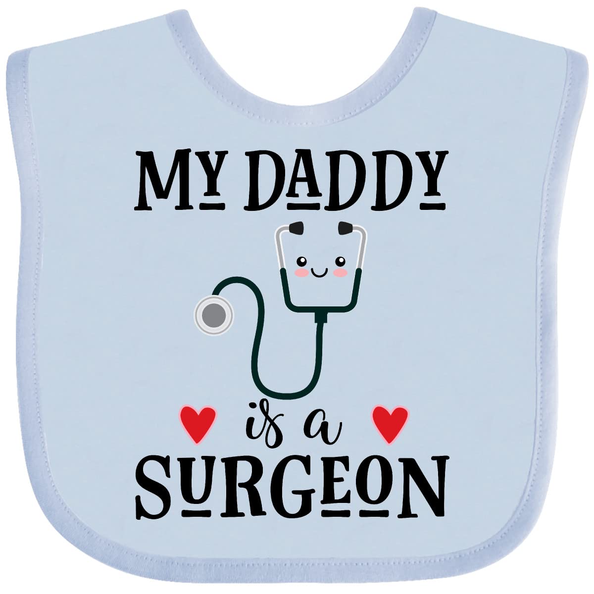 Inktastic Surgeon Daddy Doctor Baby Clothes & Bib - Cute Infant Outfit for Doctor-Themed Events, Baby Showers & Parenting Gifts