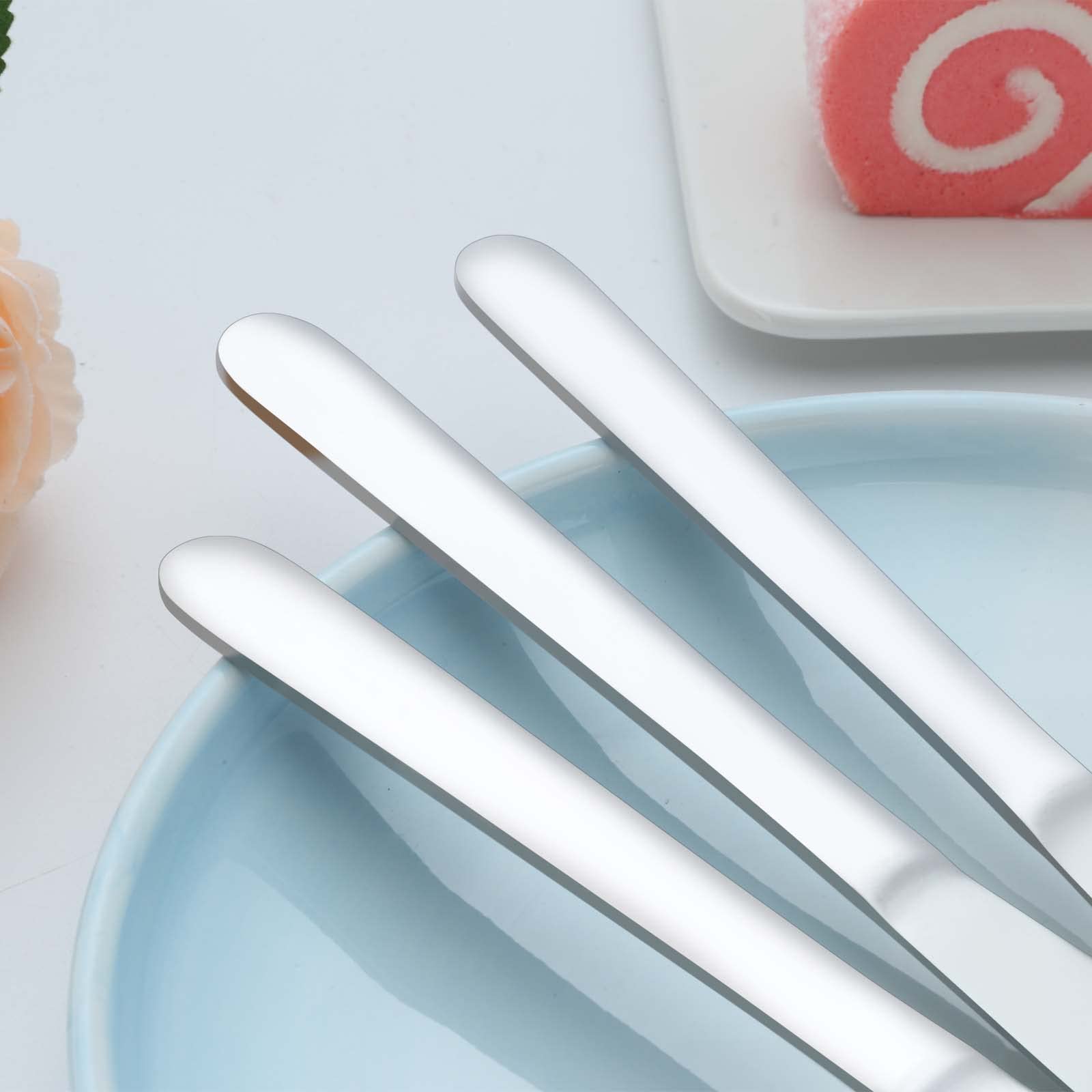 24-Piece Stainless Steel Knife Set - 9-Inch Dinner & Butter Knives, Mirror Polished & Dishwasher Safe - Premium Silverware for Home, Restaurant & Kitchen - Perfect for Everyday Dining, Entertaining & Professional Use