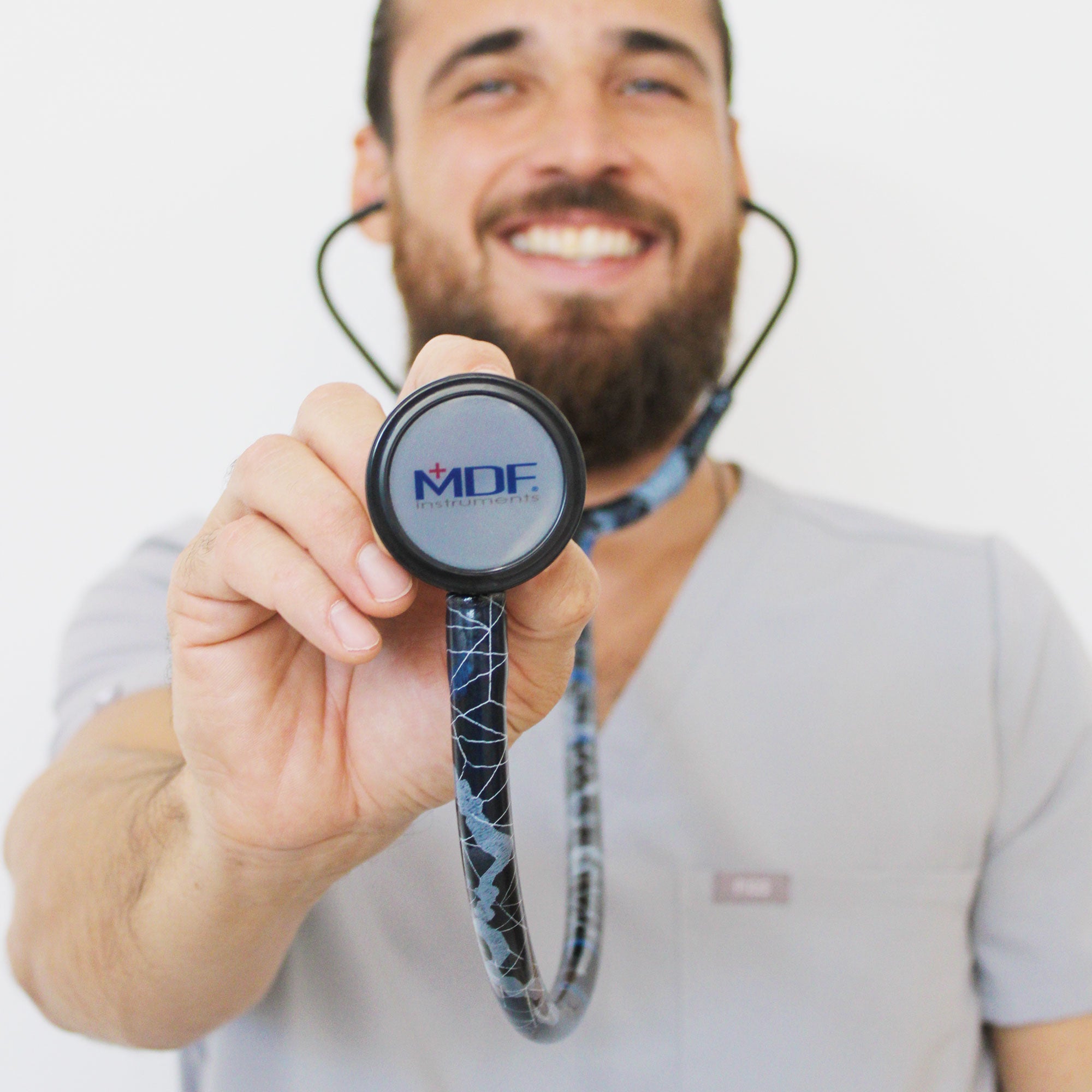 ProCardial® Titanium Cardiology Stethoscope - Realtree Trace Blue/BlackOut - Premium Medical Stethoscope for Doctors, Nurses & Healthcare Professionals - Ideal for Cardiac Exams, Patient Monitoring & Clinical Use