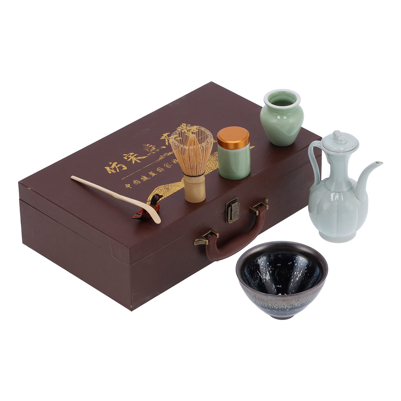Premium Yosoo Matcha Tea Whisk Set - 8-Piece Japanese Tea Ceremony Kit with Bamboo Whisk, Scoop, Holder & Gift Box - Authentic Matcha Green Tea Powder Accessories - Perfect for Home Tea Brewing, Zen Meditation & Japanese Culture Enthusiasts