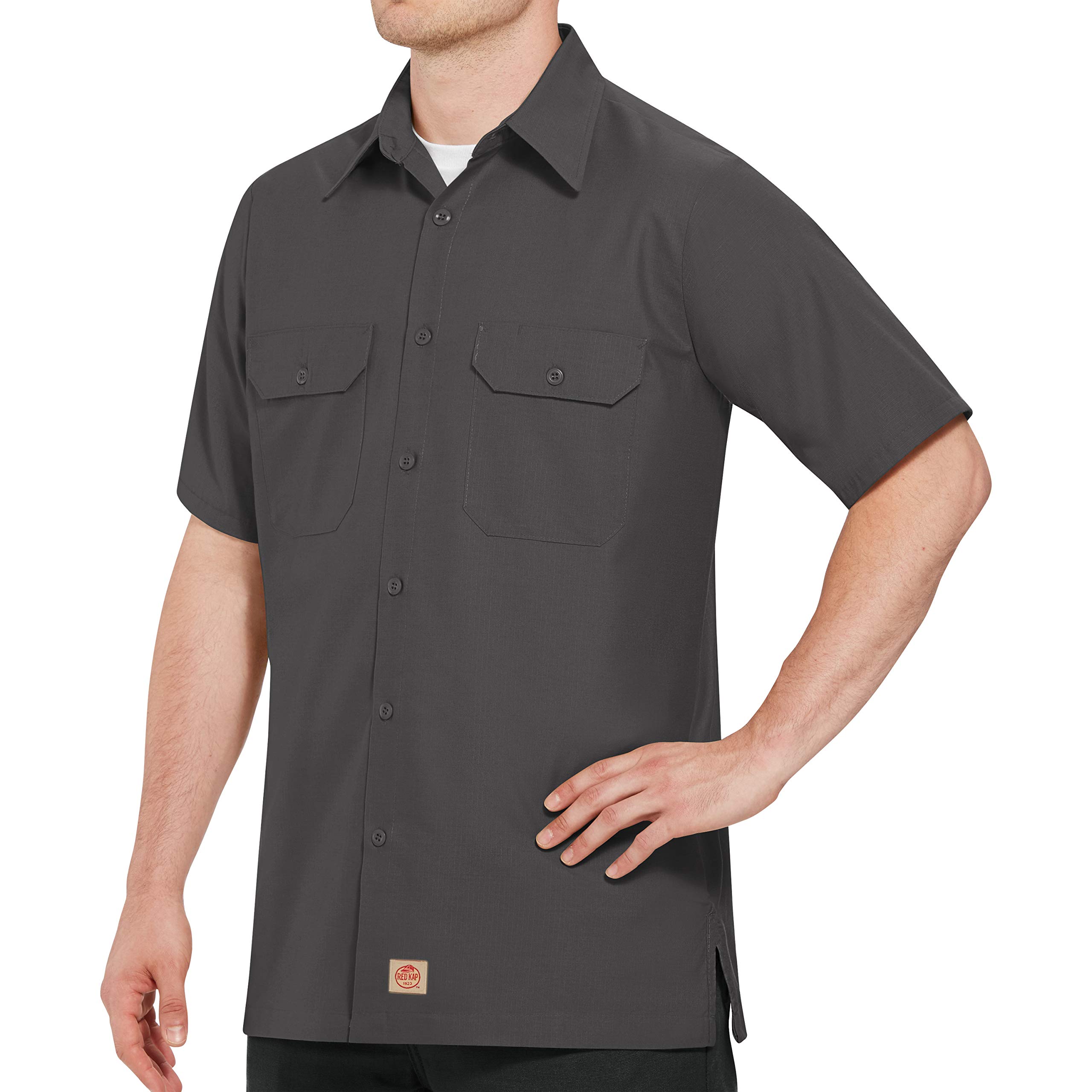 Red Kap Solid Rip Stop Shirt - Durable Workwear for Men - Perfect for Construction, Landscaping & Outdoor Jobs