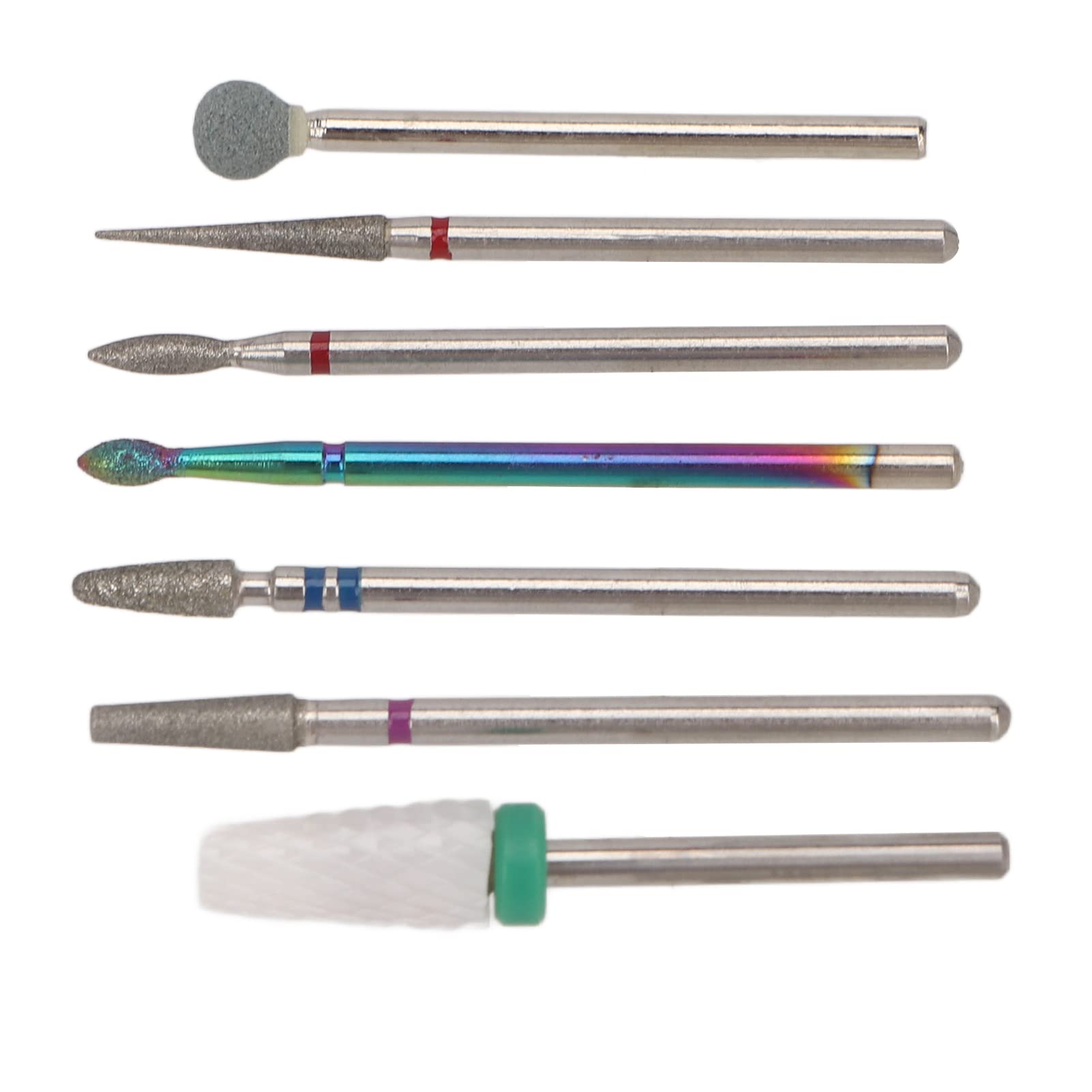 7pcs Tungsten Steel Nail Drill Bits Set - High Strength Fast Removal for Gel Nails | Portable Manicure & Pedicure Tools for Salon & Home Use