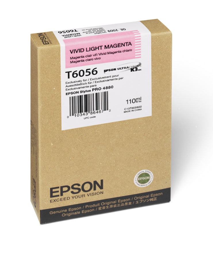 Epson T605600 4880 Ultrachrome HDR Ink - Vivid Light Magenta 110ml Cartridge for Professional Photo Printing | Perfect for Fine Art, Photography & Graphic Design Projects