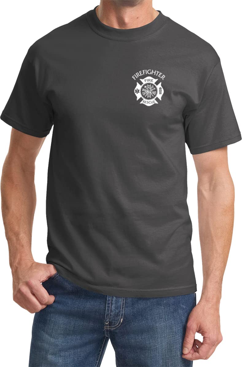 Firefighter Fire Rescue T-Shirt - Front & Back Print - First Responder Apparel for Men & Women - Perfect for Fire Department, EMS, and Emergency Services