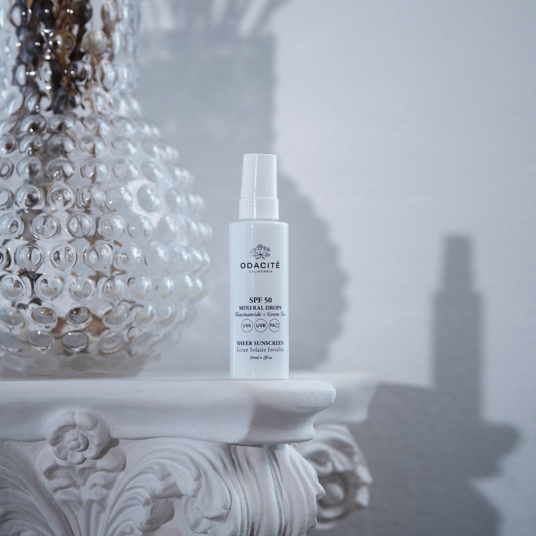 SPF 50 Sheer Mineral Sunscreen Drops - Lightweight Non-Greasy Face Sun Protection for Daily Use & Outdoor Activities