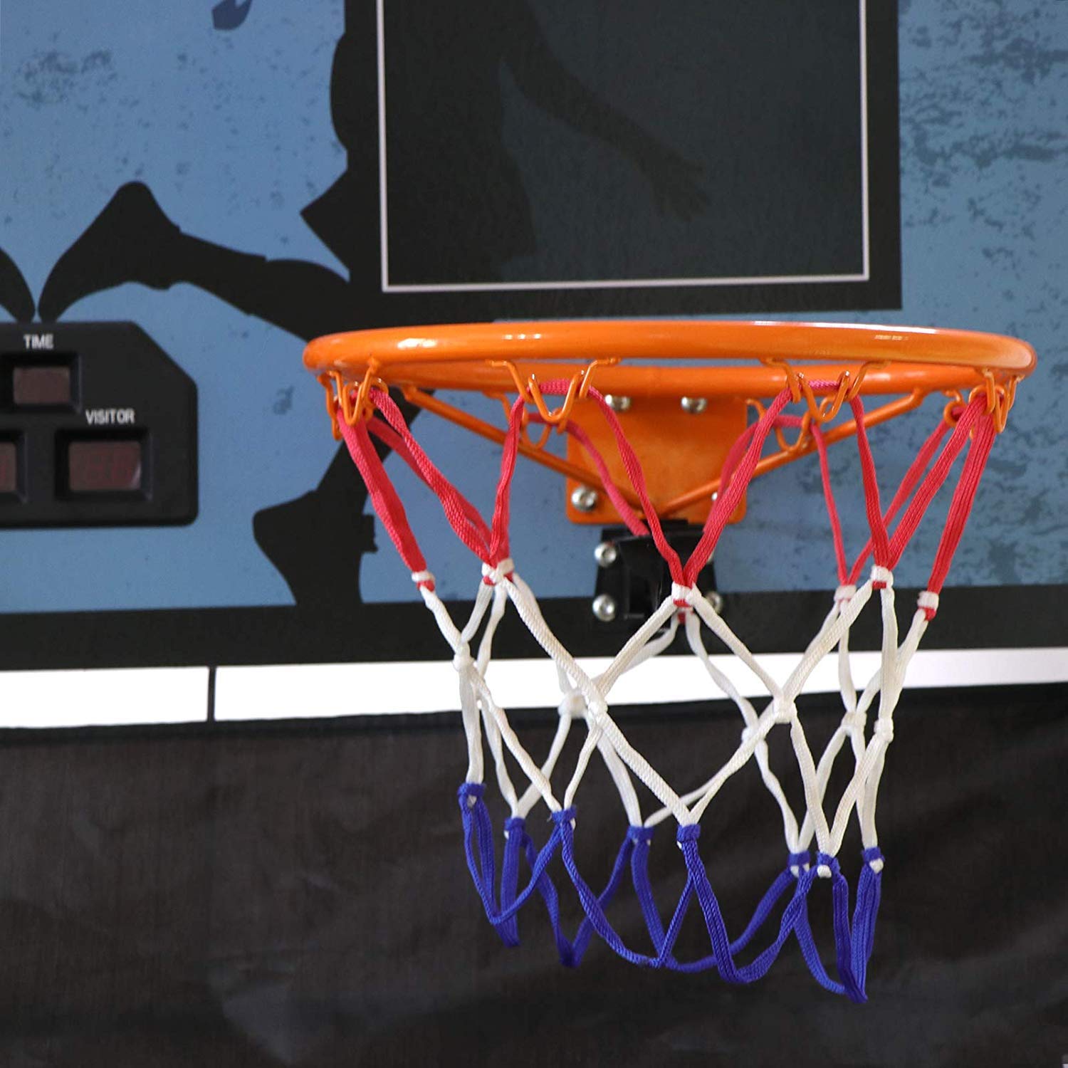 Saturnpower Foldable Electronic Basketball Arcade Game - Dual Shot 2 Player Indoor Hoop with 4 Balls | Perfect for Home Entertainment, Kids Parties & Sports Training