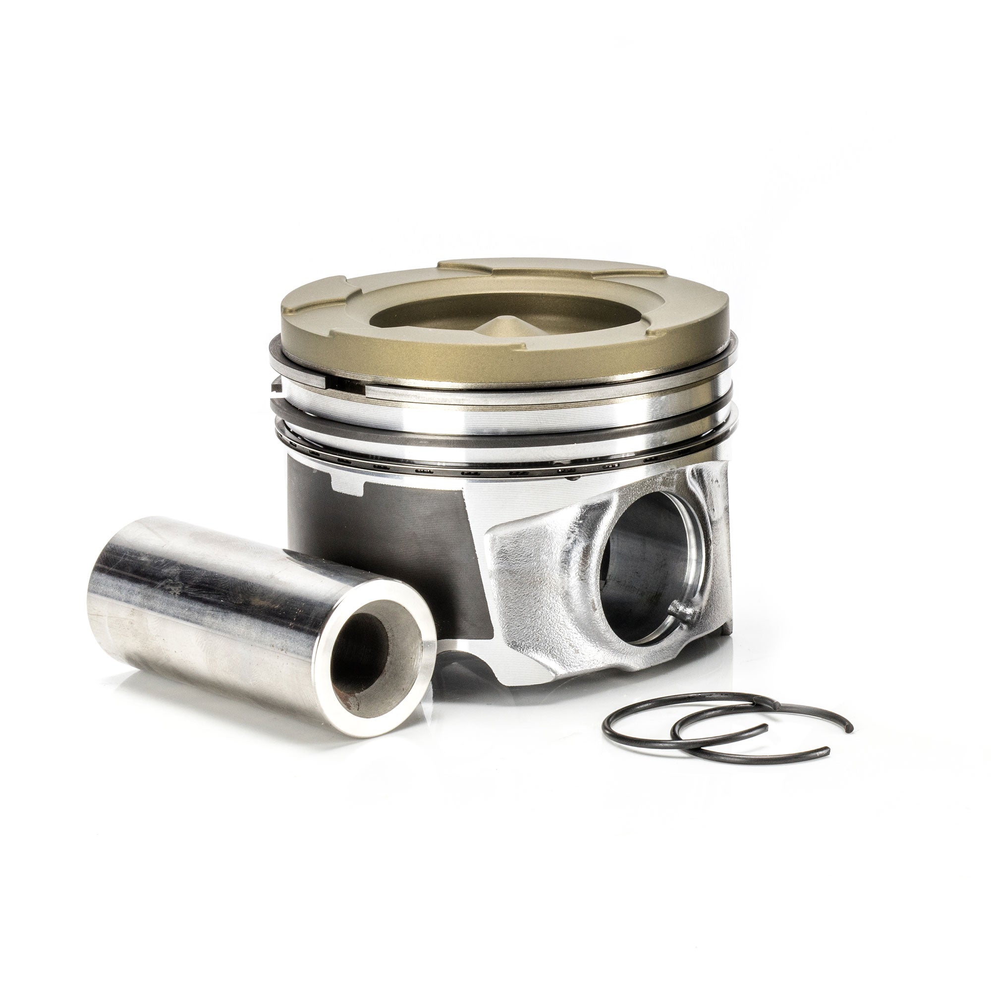 Mahle 6.7L Power Stroke 35MM Ceramic Coated Wrist Pin - Flycut & De-Lipped Single Piston Kit with Rings for Ford 2017+ Models | High Performance Diesel Engine Upgrade for Towing & Off-Road Use