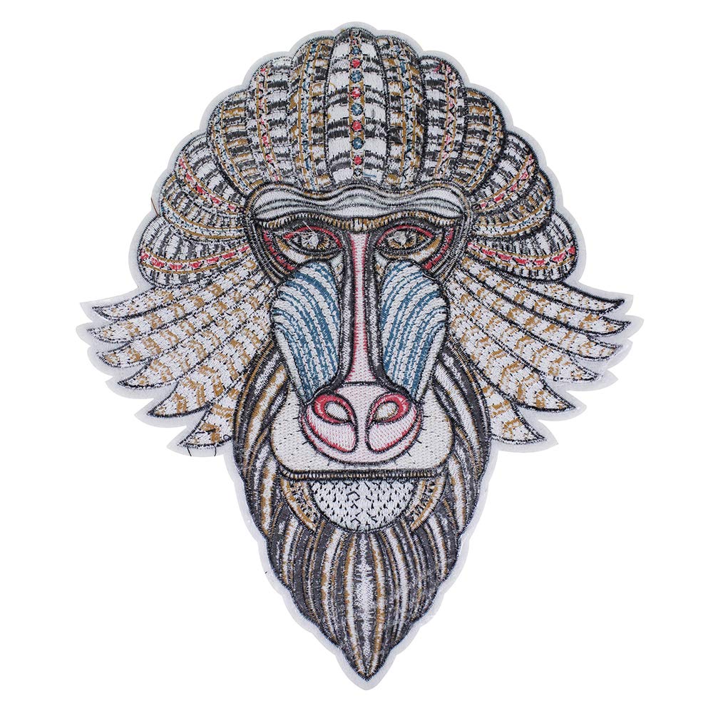 Premium Iron-On Gorilla Embroidery Patches for Jackets - 1 Piece DIY Applique Badge - Perfect for Denim, Vests & Backpack Customization