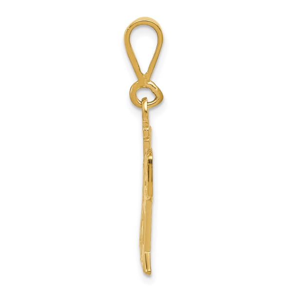 14K Solid Yellow Gold Drum Set Necklace Pendant - Elegant Music Jewelry Gift for Musicians & Drummers - Perfect for Concerts, Gigs & Special Occasions