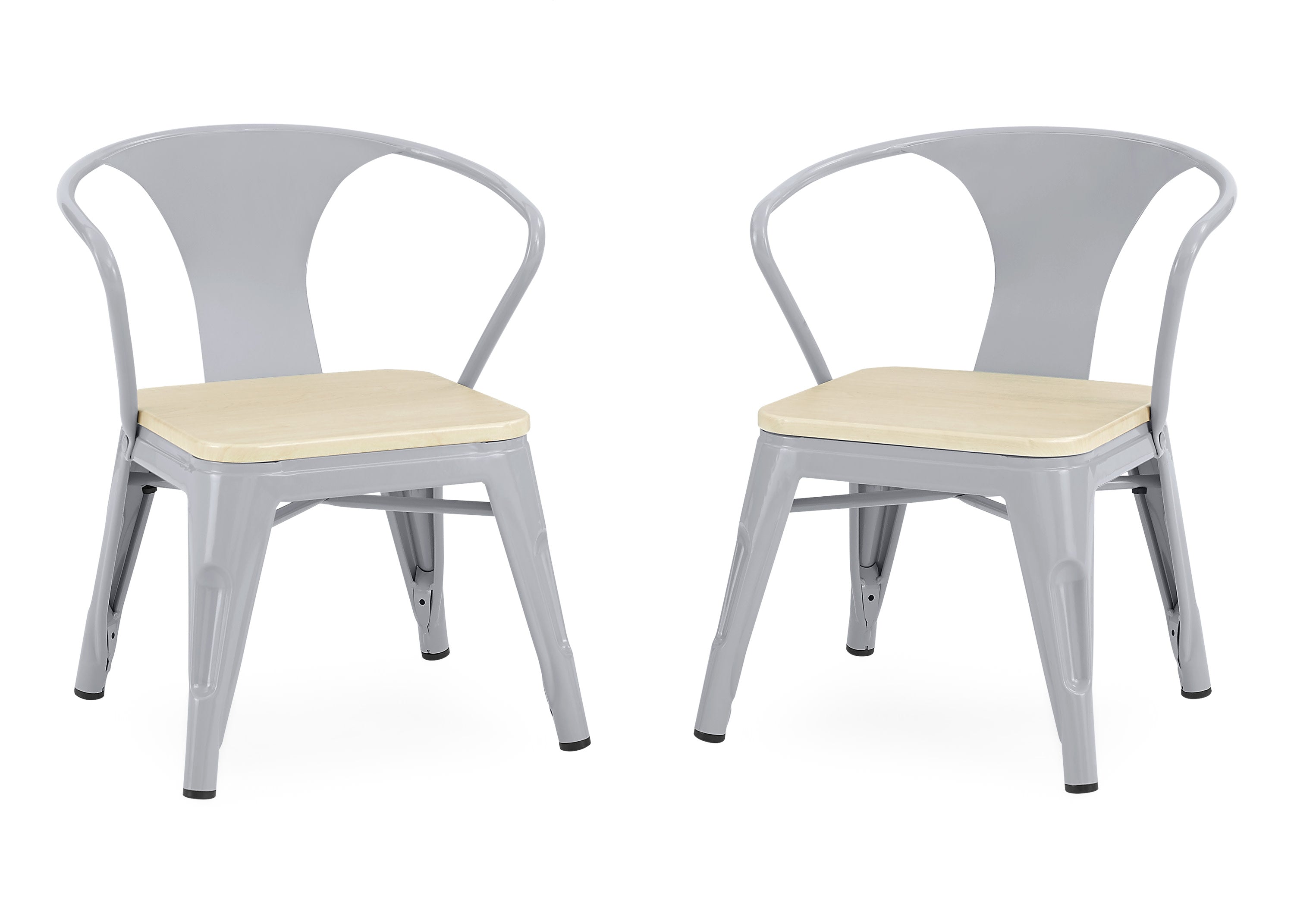 Modern Bistro 2-Piece Chair Set for Outdoor Patio, Cafe, Restaurant & Garden Dining - Lightweight & Durable Metal Bistro Chairs with Comfortable Seat Cushions