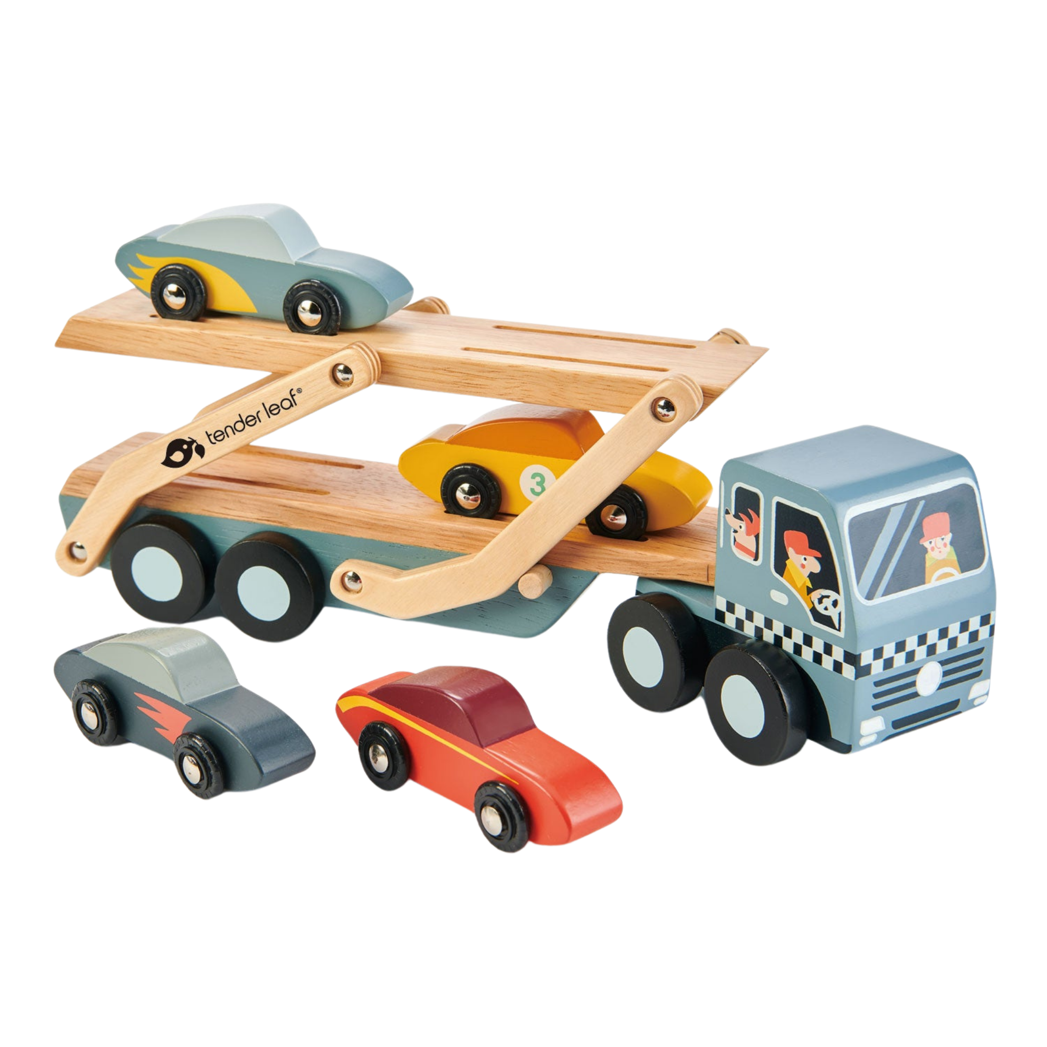 Best Car Transporter Toy for Kids - Durable Die-Cast Vehicle Carrier with 6 Toy Cars - Perfect for Playtime, Travel & Gift Ideas