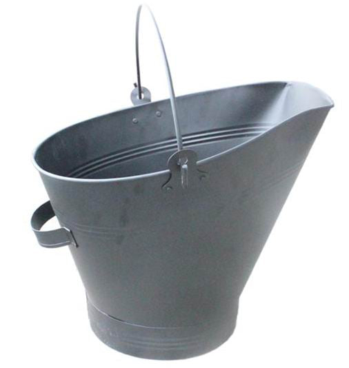 VODA Fireplace Bucket VDTT406 - Heavy Duty Metal Ash Bucket for Fireplace, Wood Stove, and Campfire Cleanup - Perfect for Indoor and Outdoor Use