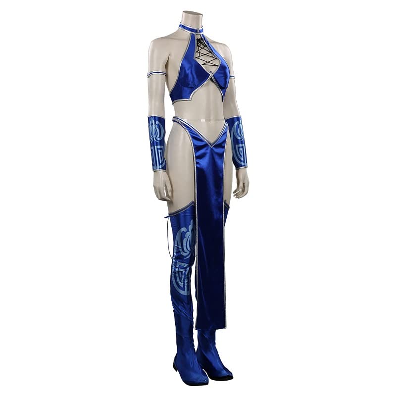 Women's Split Cosplay Costume Set with Wristbands, Arm Accessories & Stockings - Anime Lingerie Outfit for Halloween, Cosplay Events & Photoshoots