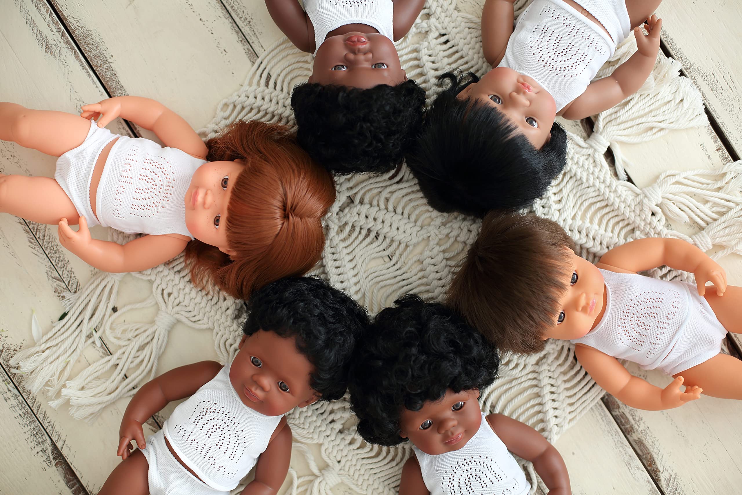 Miniland Educational 15'' Anatomically Correct African Girl Baby Doll - Realistic Learning Toy for Child Development, Role Play & Diversity Education