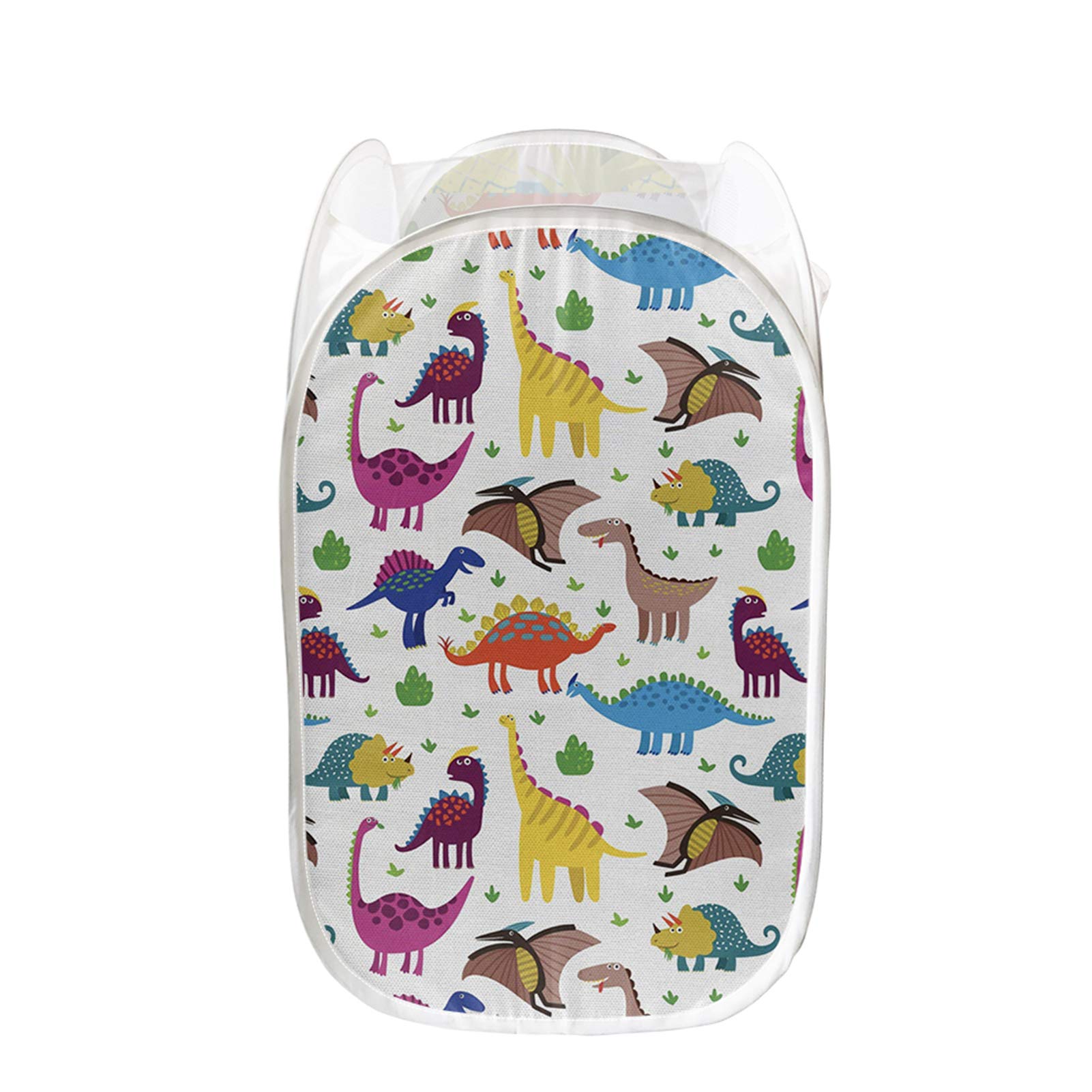 Howilath Dinosaur Cartoon Collapsible Laundry Basket for Kids - Foldable Toy Storage Hamper for Nursery, Bedroom & Home Decor - Perfect for Organizing Toys, Clothes & Room Essentials