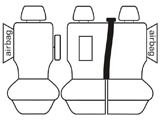 Custom Fit Canvas Front Seat Covers for Ford Transit Custom VN/VO (2013-2023) - Durable Charcoal Gray Car Seat Protectors | Perfect for Work Vans, Delivery Drivers & Commercial Vehicles