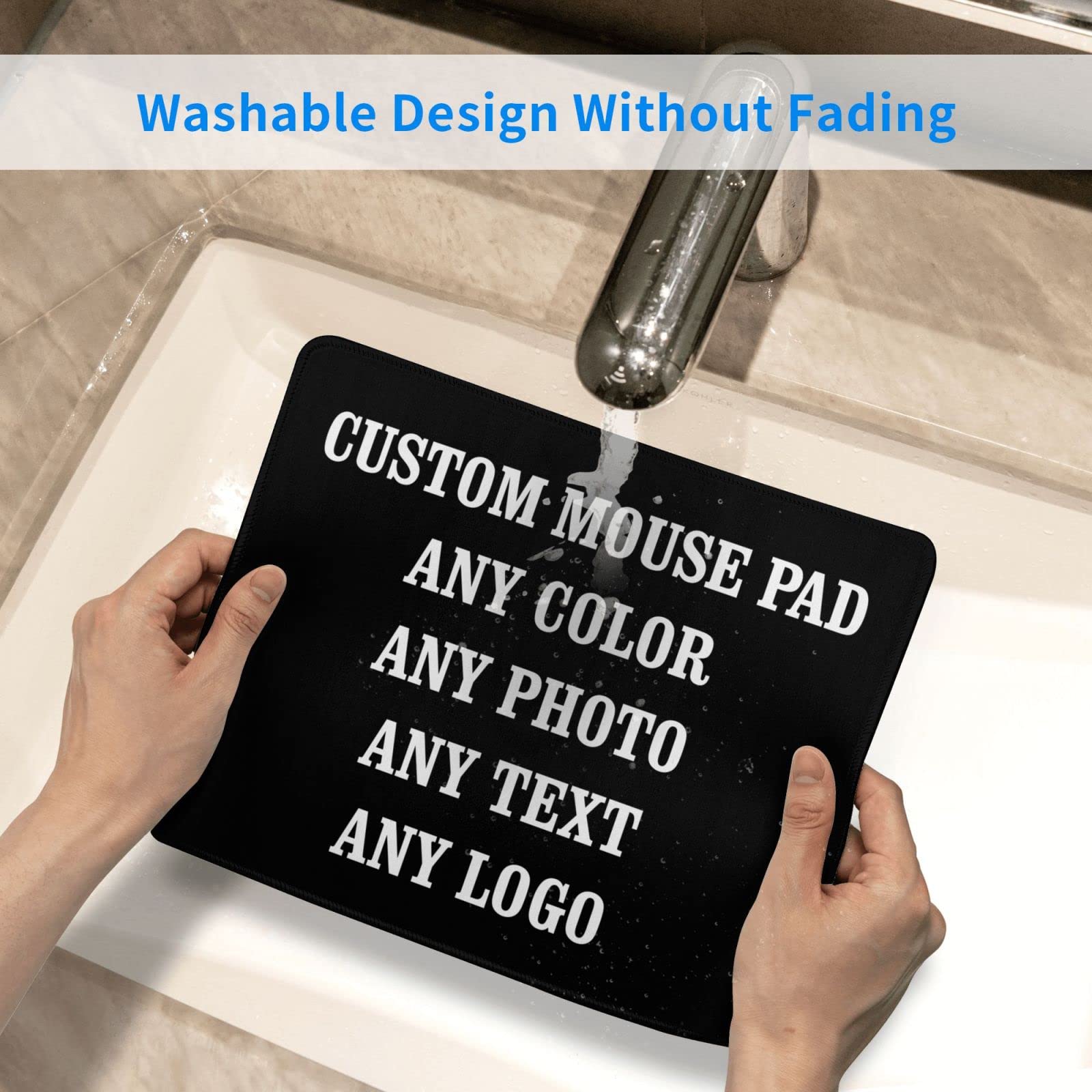 Custom Photo Mouse Pad - Personalized with Your Picture, Text & Logo - 7 x 8.6 Inch Office & Gaming Mouse Mat - Perfect for Work, Gaming & Home Computer Setup