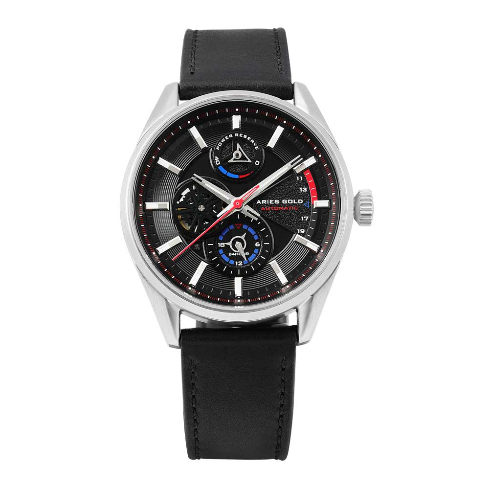 ARIES GOLD 500PCS Limited Edition Roadster G 9021 S BK Men's Watch - Luxury Stainless Steel Chronograph for Business & Formal Occasions