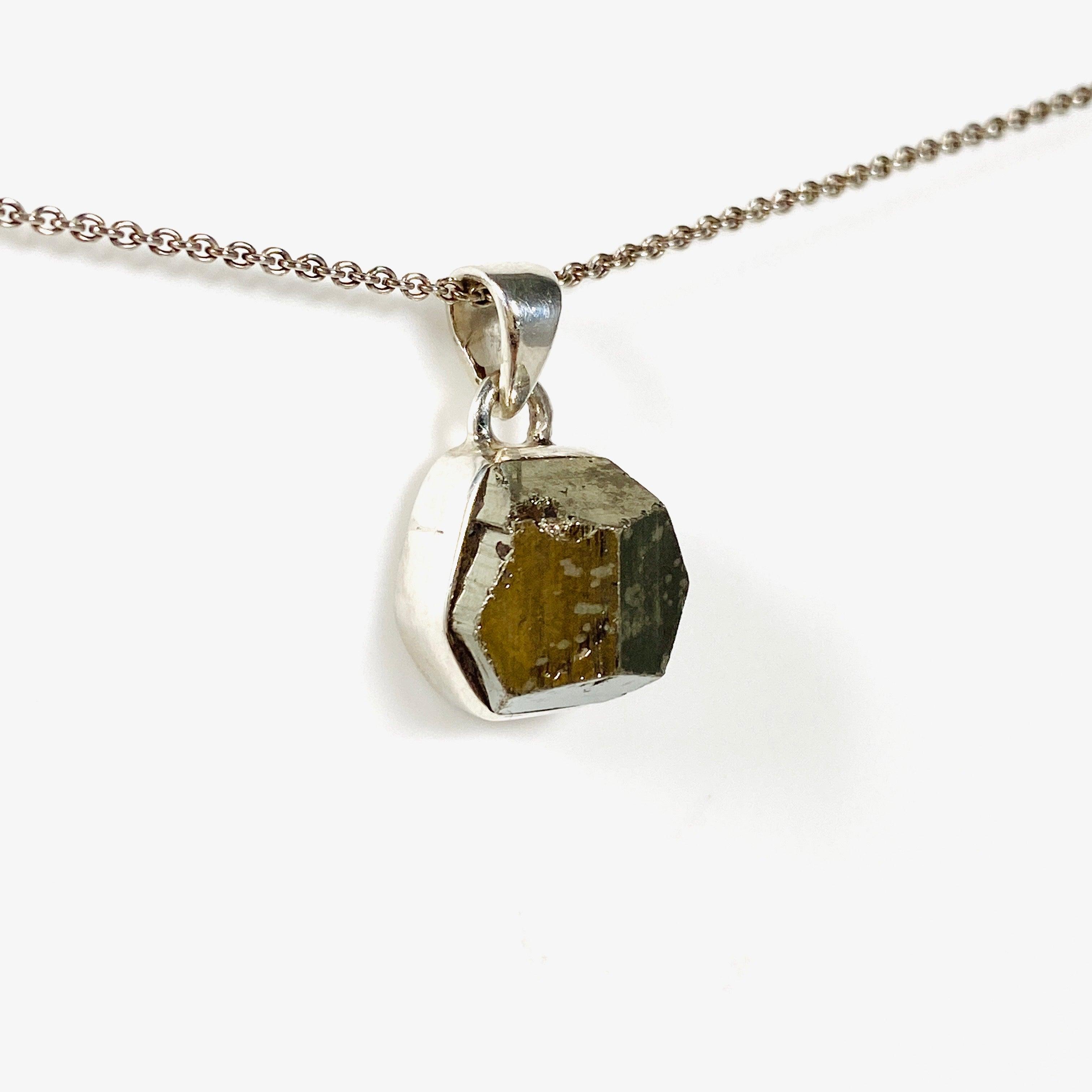 Natural Pyrite Raw Stone Pendant Necklace - Handmade Healing Crystal Jewelry for Women & Men - Perfect for Meditation, Energy Healing & Spiritual Gifts