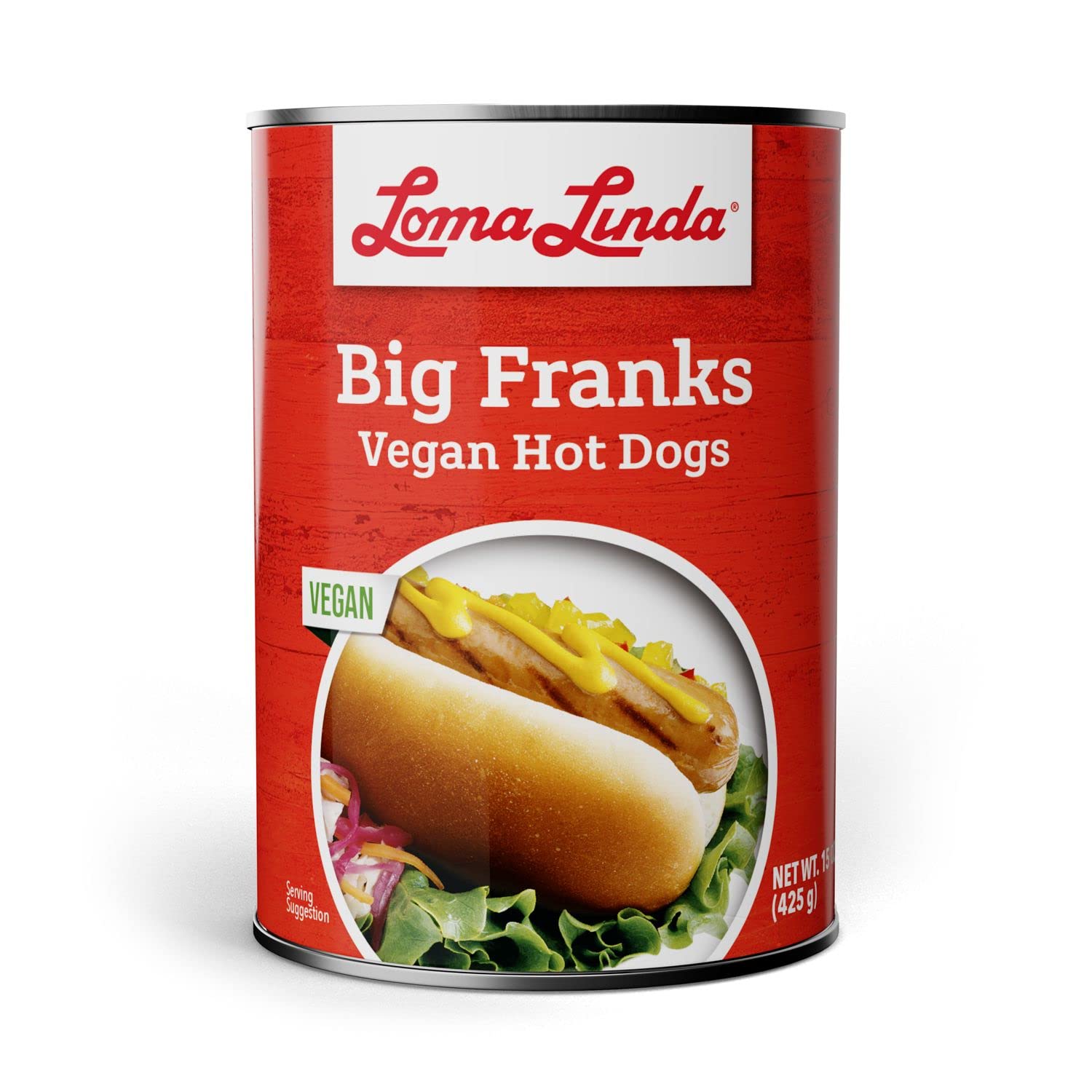 Loma Linda Big Franks Vegan Hot Dogs Variety Pack - 12 Pack (15 oz Cans) | Plant-Based Meat Alternative, High Protein, Non-GMO, Meatless Sausages | Perfect for BBQs, Camping & Quick Meals