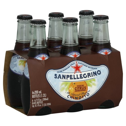 San Pellegrino Chinotto Italian Soda - 6 Pack (6.75 oz Glass Bottles) - Refreshing Citrus Beverage for Parties, Picnics & Italian Cuisine Pairing