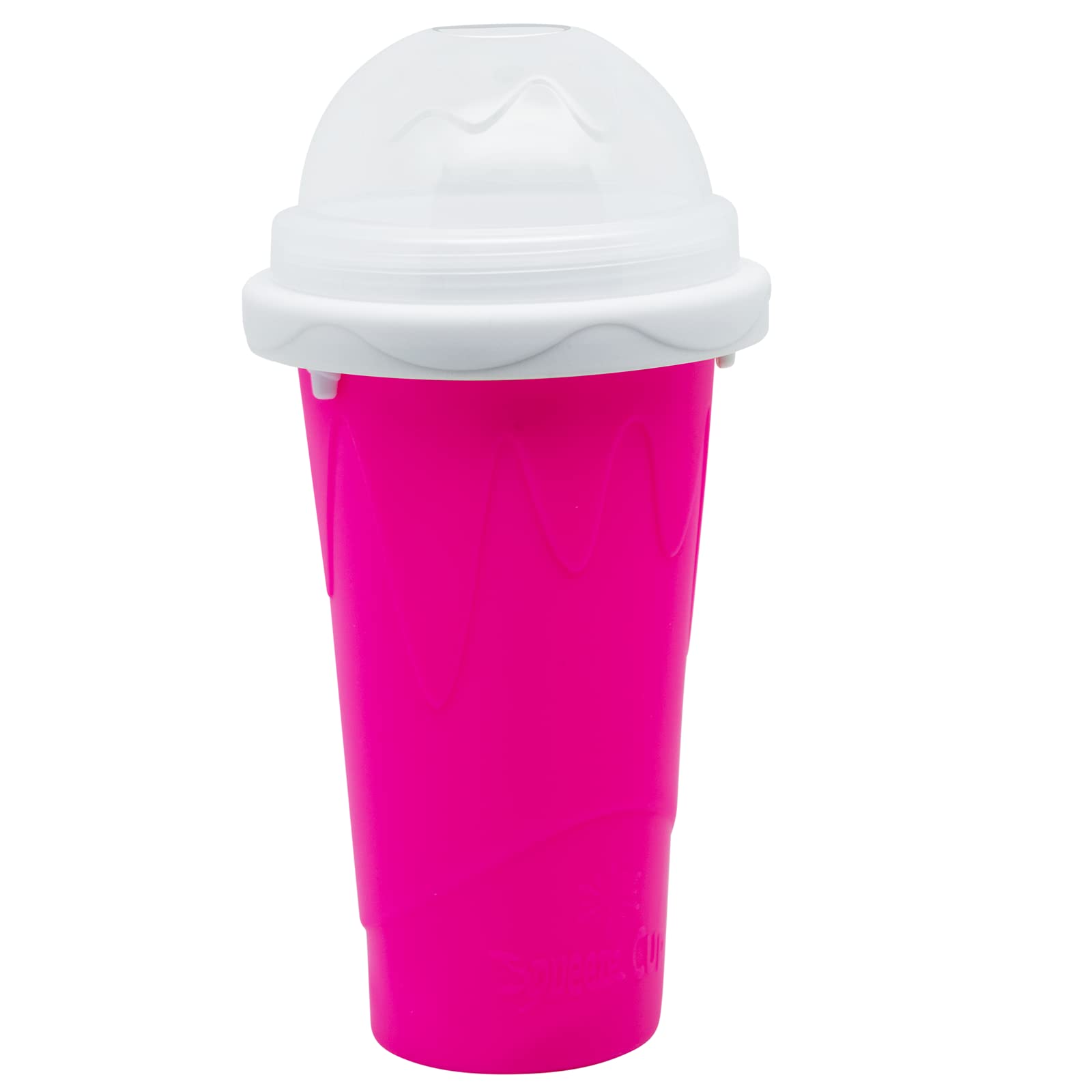 Magic Slushie Maker Cup - Quick Freeze Slushy Cup for Milk, Cola & Juice - Includes Lid & Straw - Perfect for Smoothies, Cocktails & Summer Drinks - Fun for All Ages (Red)