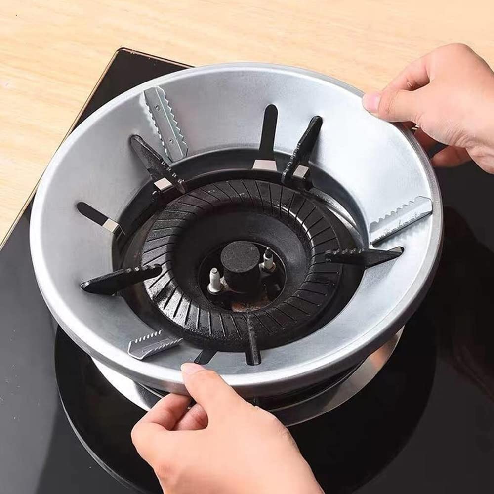 Energy Saving Fire Gas Stove Cover - Windproof Wok Stand Support Ring Bracket for Kitchen & Camping | Durable Gas Hob Accessory for Outdoor Cooking, Picnics & Backpacking Trips